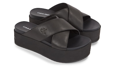 Pantolette »FLATFORM CROSS MG UC«, Plateau, Sommerschuh, Schlappen mit Kreuzbandage