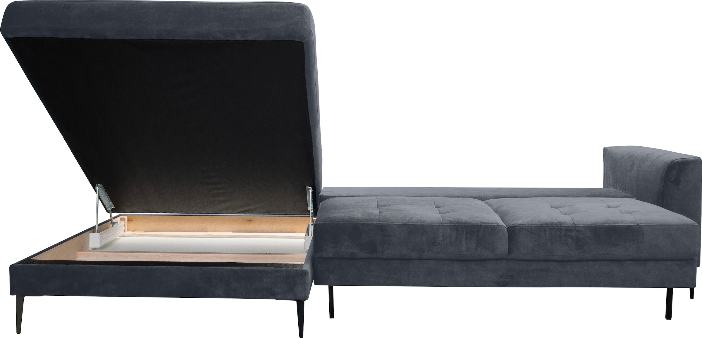 TRENDMANUFAKTUR Ecksofa »Luzi, wahlweise mit Schlaffunktion & Bettkasten. OTTOs Choice, L-Form«, Designsofa mit tollem Sitzkomfort, Metallfüße schwarz, Breite 280 cm
