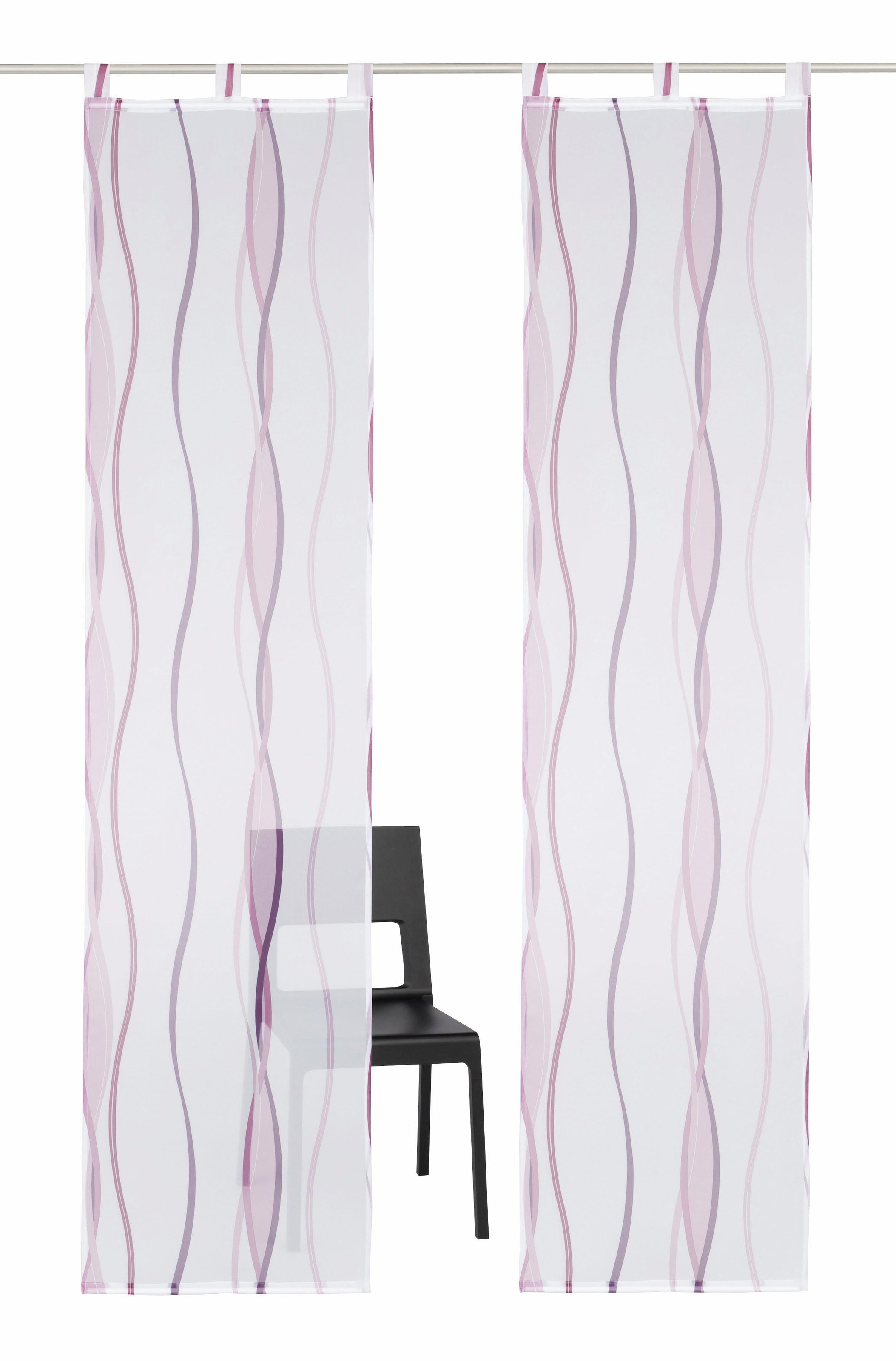 my home Schiebegardine "Dimona" Schlaufen 2 Stk. tlg. 2er-Set, Fertiggardin günstig online kaufen