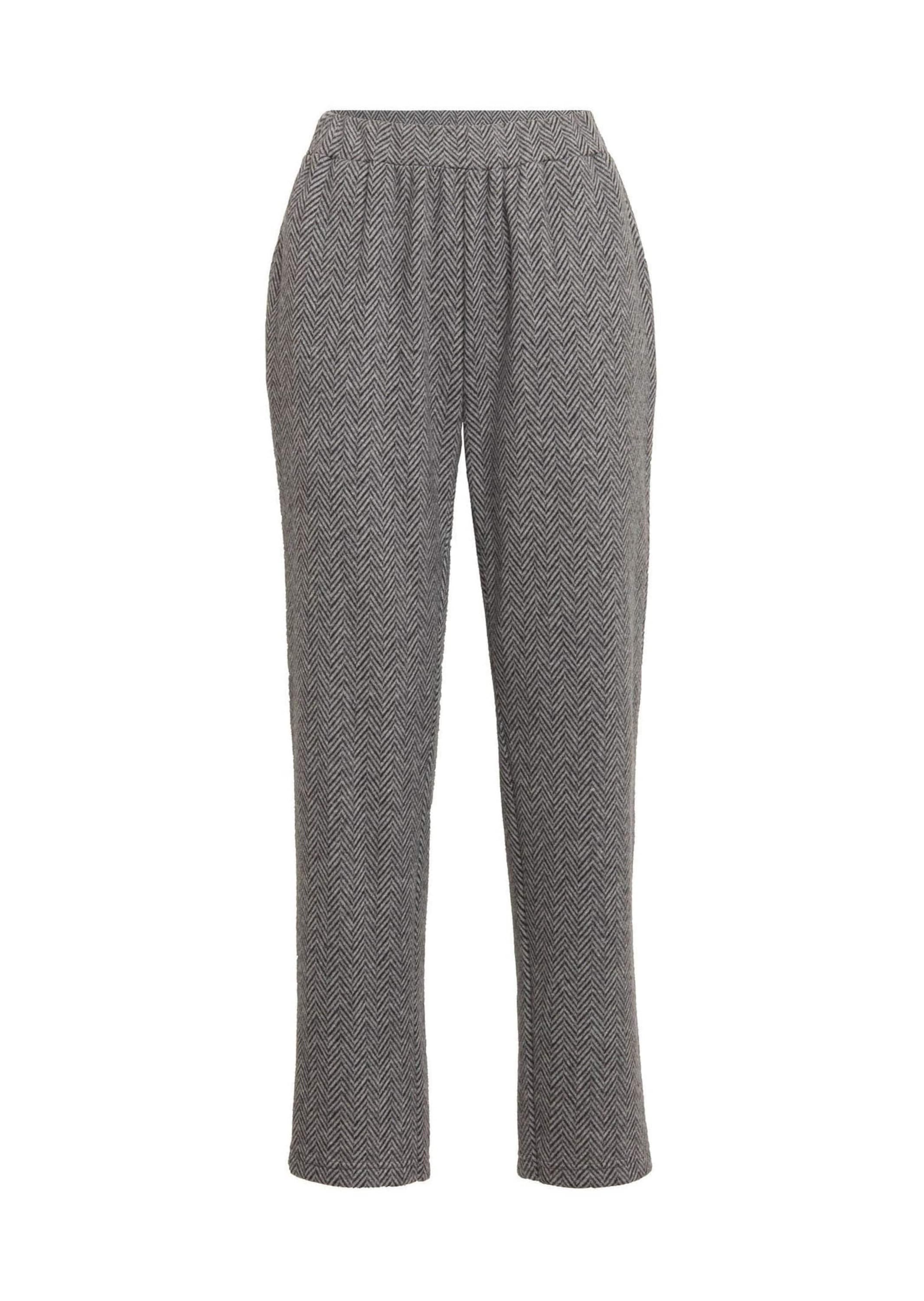 GOLDNER 2-in-1-Hose "Flauschige 7/8-Hose, Fischgratmuster" Fischgratmuster in dezenter Farbstellung