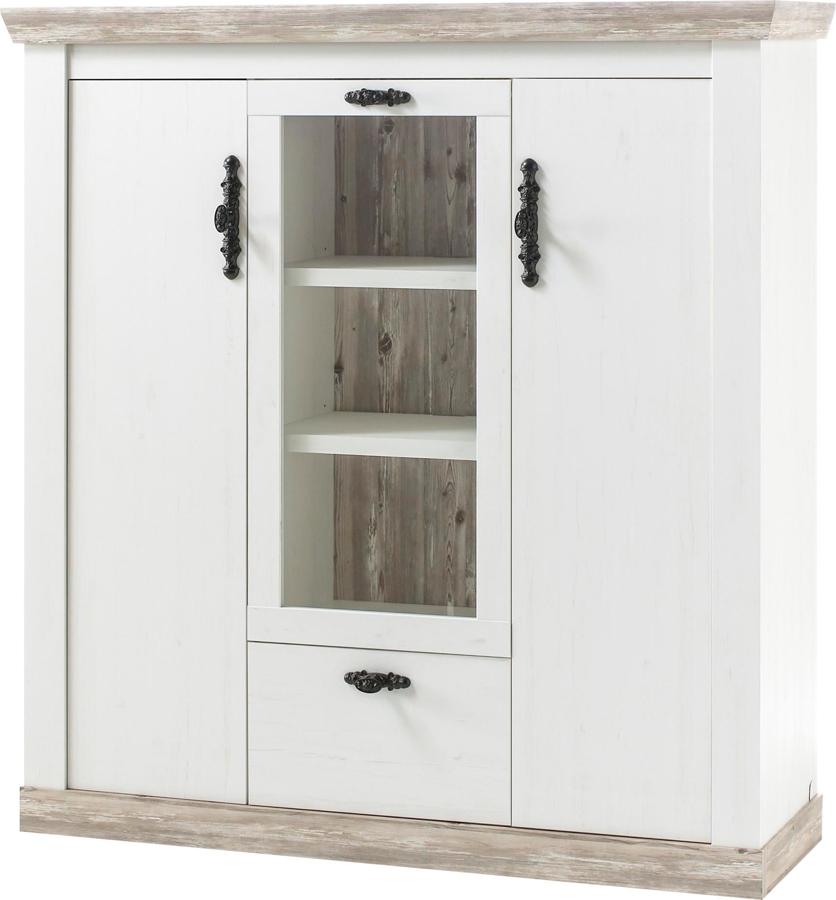 Home affaire Highboard »Florenz«, im romantischen Landhaus-Look, Breite 140 cm