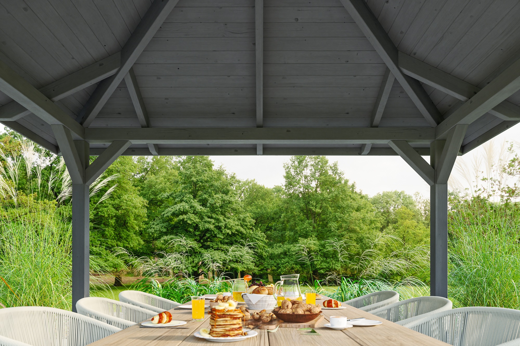 Skanholz Holzpavillon »Cannes 2«, Leimholz, 359 x 359 cm