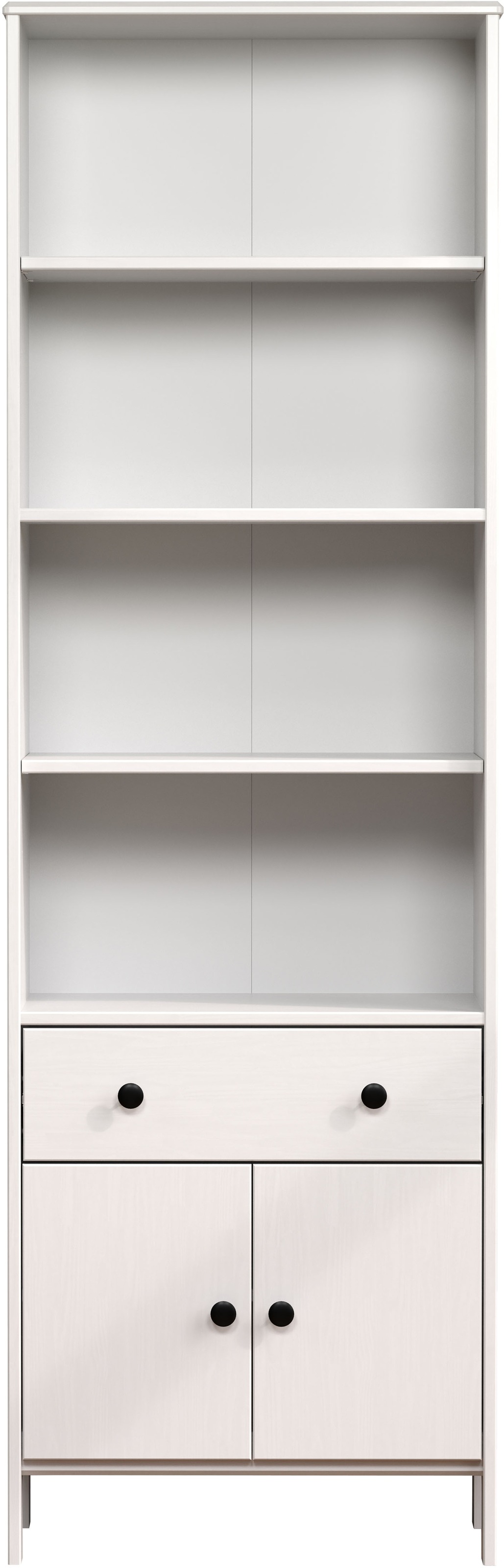 welltime Hochschrank »Kall«, (1 St.), Badezimmerschrank aus Kiefer-Massivholz - Maße (B/T/H) 60/33/188 cm