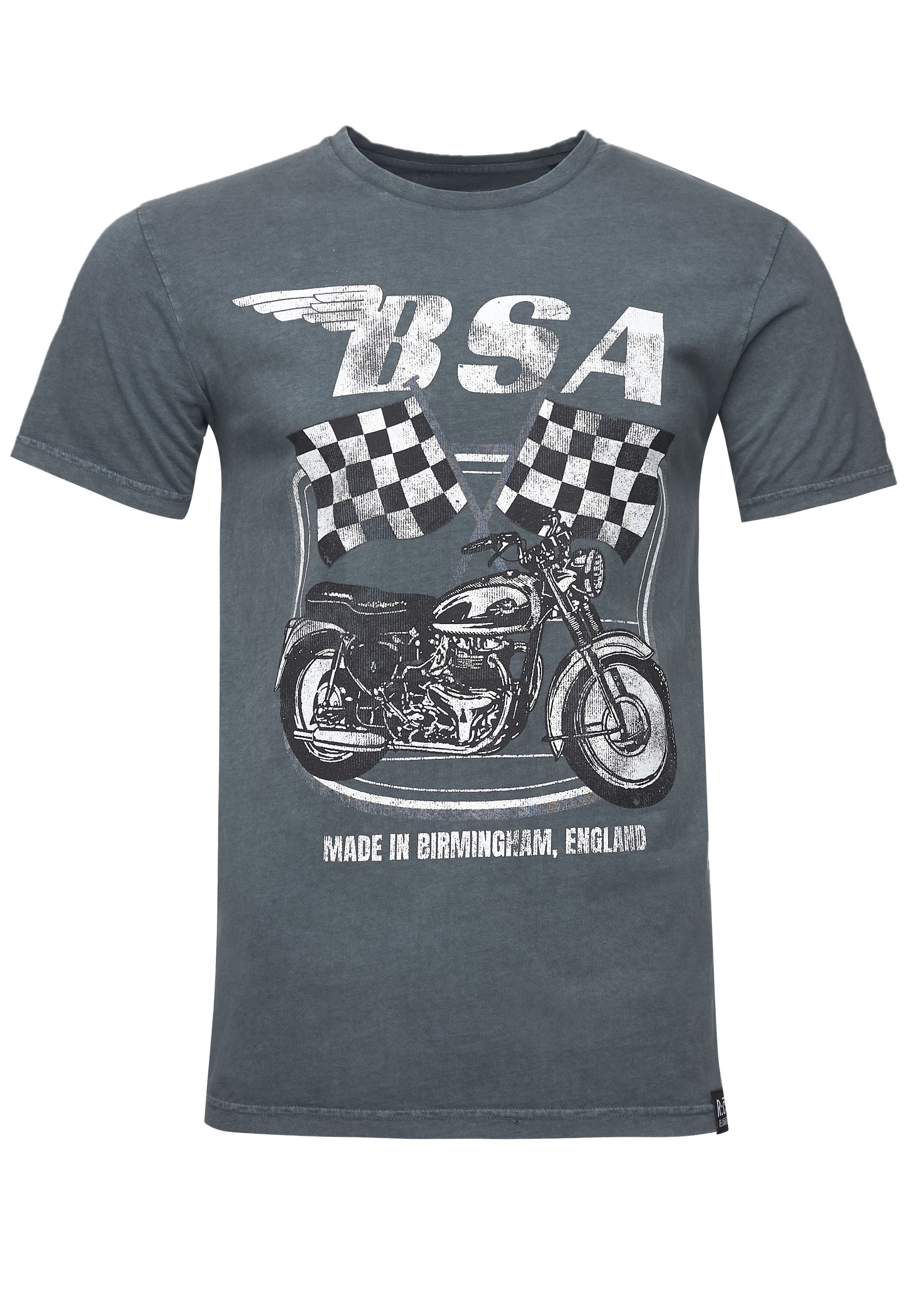 Recovered T-Shirt »BSA British Motor Flag«, (1 tlg.), mit lässigem BSA-Print im Vintage-Stil