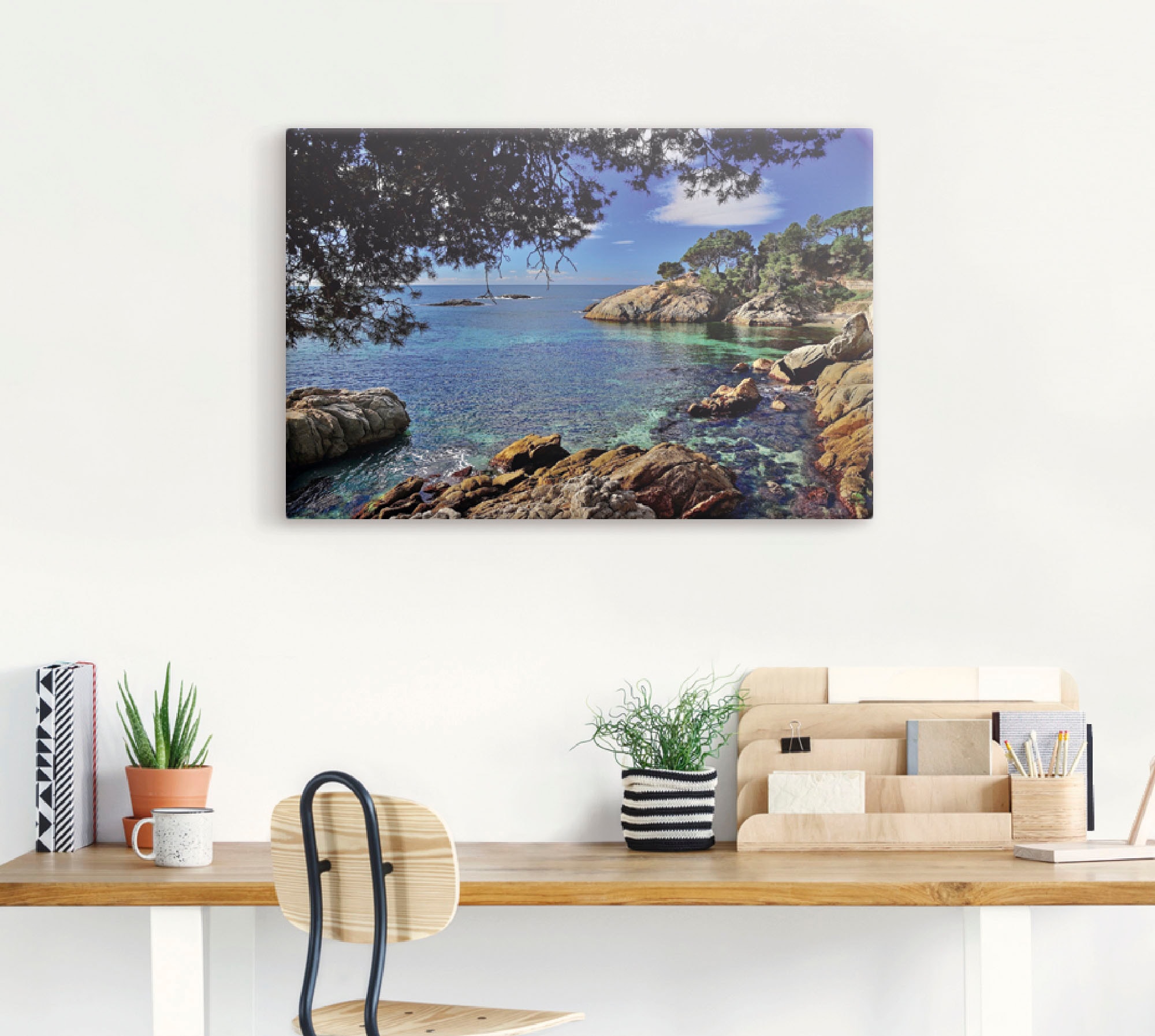 Artland Wandbild »Farben der Costa Brava«, Küste, (1 St.), als Leinwandbild, Poster, Wandaufkleber in verschied. Größen