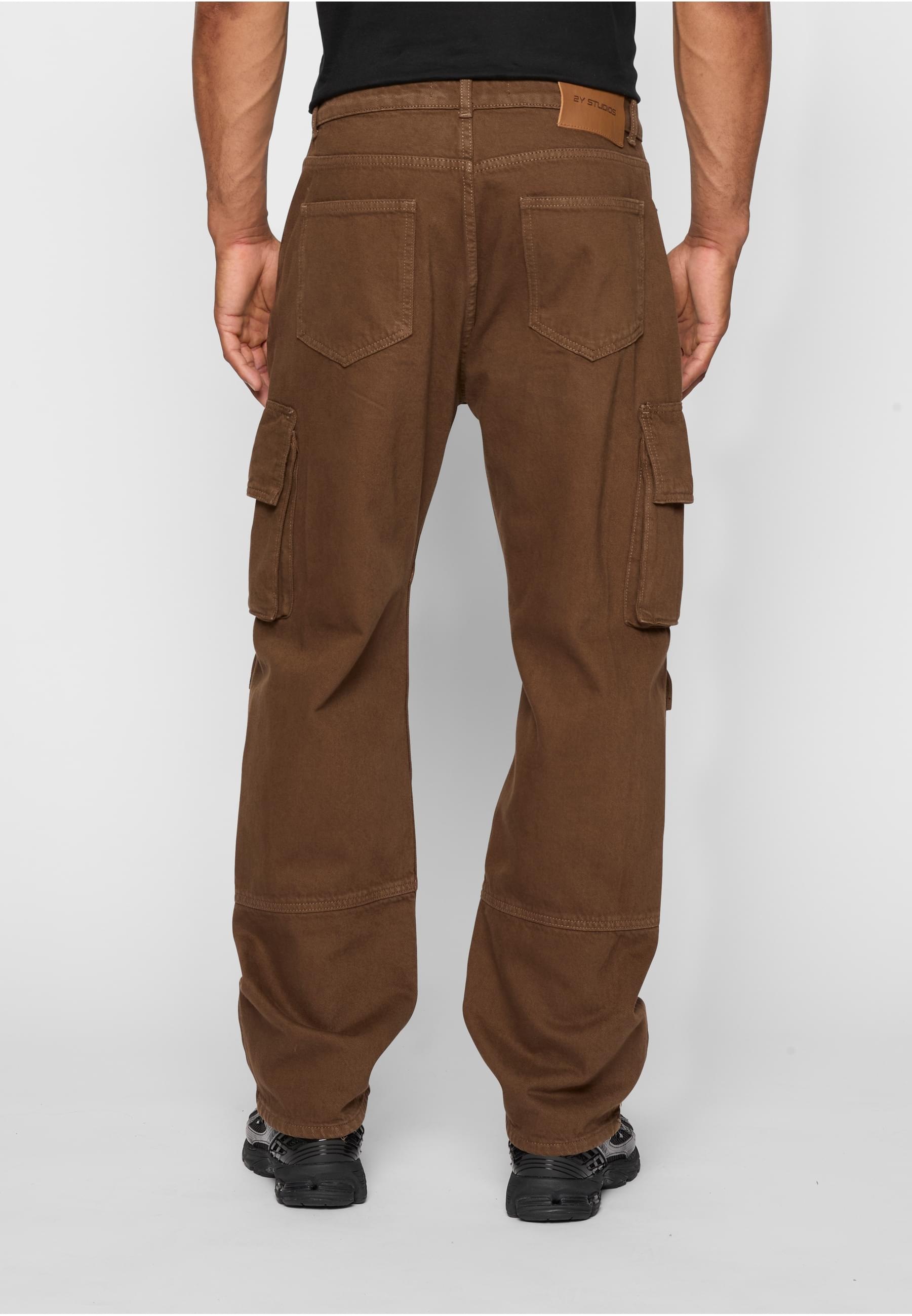 2Y Studios Kiran 4-Pocket Cargo Pants Brown 33 3