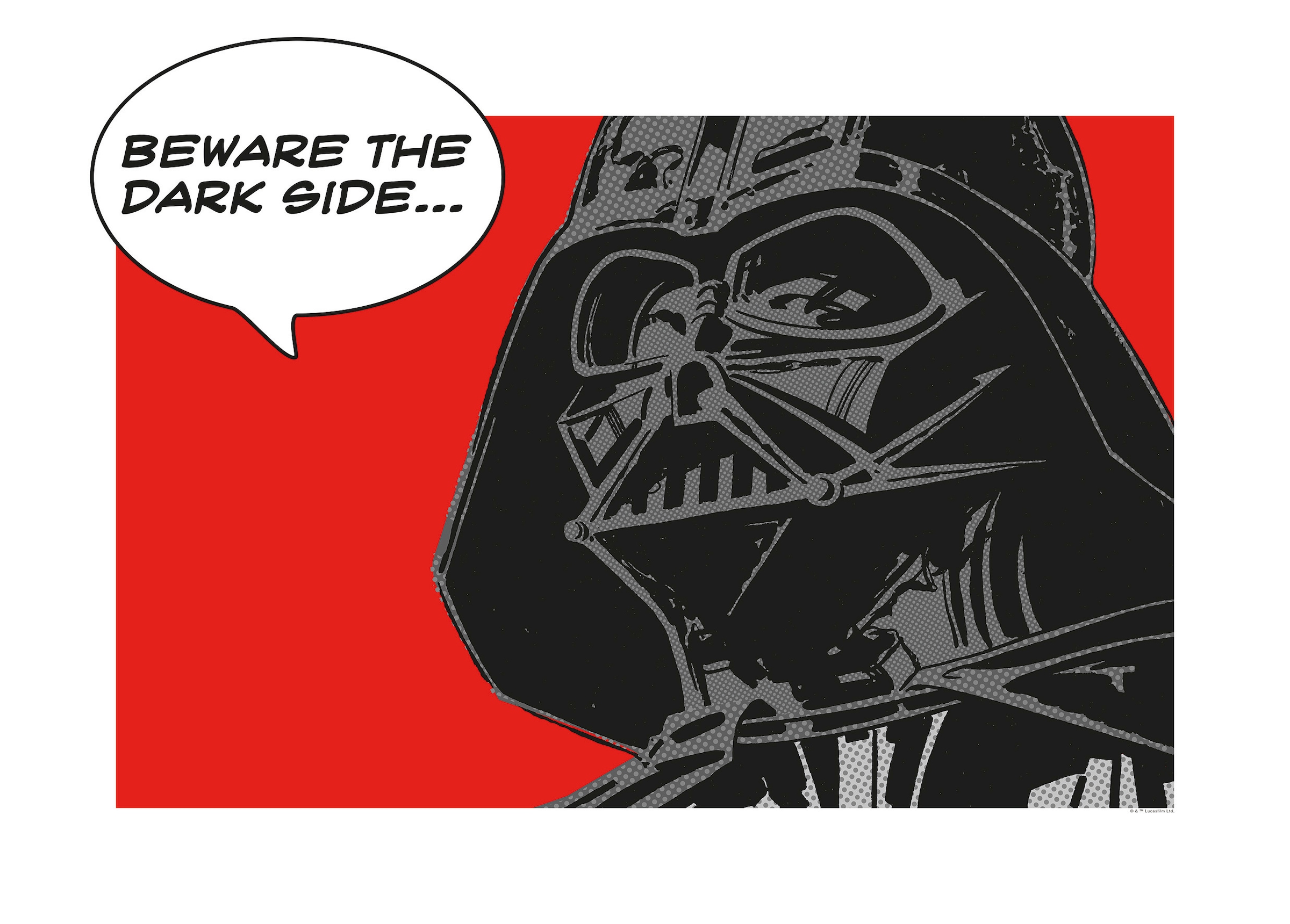 Komar Bild "Star Wars Classic Comic Quote Vader" Star Wars 1 Stk. tlg. Wandbild zur Dekoration im Kinderzimmer - ohne Rahmen