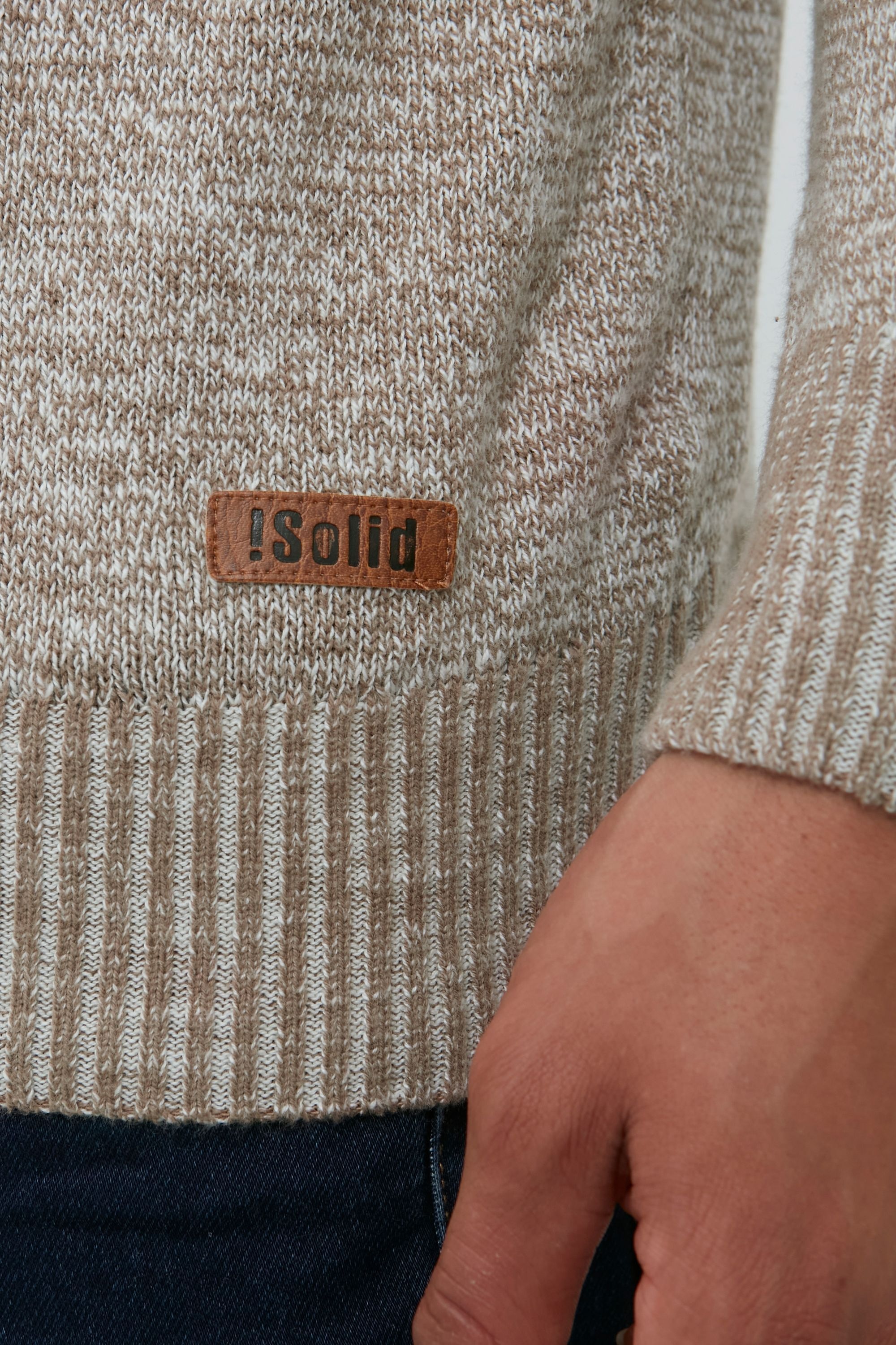 !Solid Strickfleece-Pullover »Strickpullover SDThian«