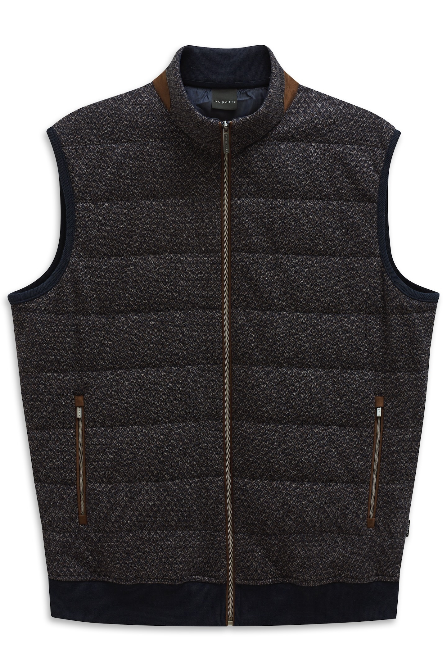 bugatti Sweatweste »Regular Fit«, mit Stehkragen aus einem Baumwollmix