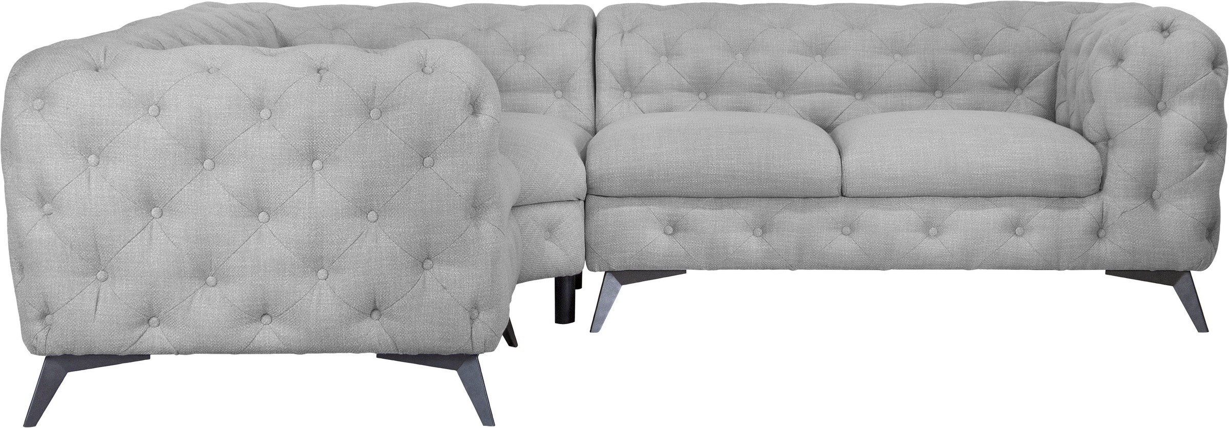 Home affaire Chesterfield-Sofa "Ecksofa GLYNIS L-Form mit Wellenunterfederu günstig online kaufen