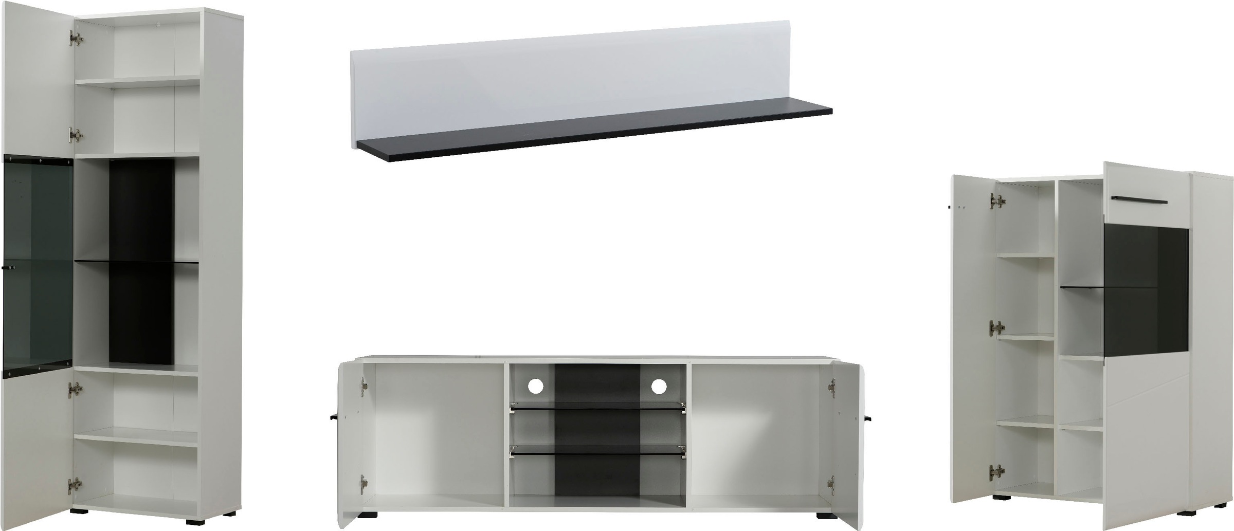 INOSIGN Wohnwand "Trentino" Set, 4 Stk. tlg. Inkl. Vitrine, Low-Board, High günstig online kaufen