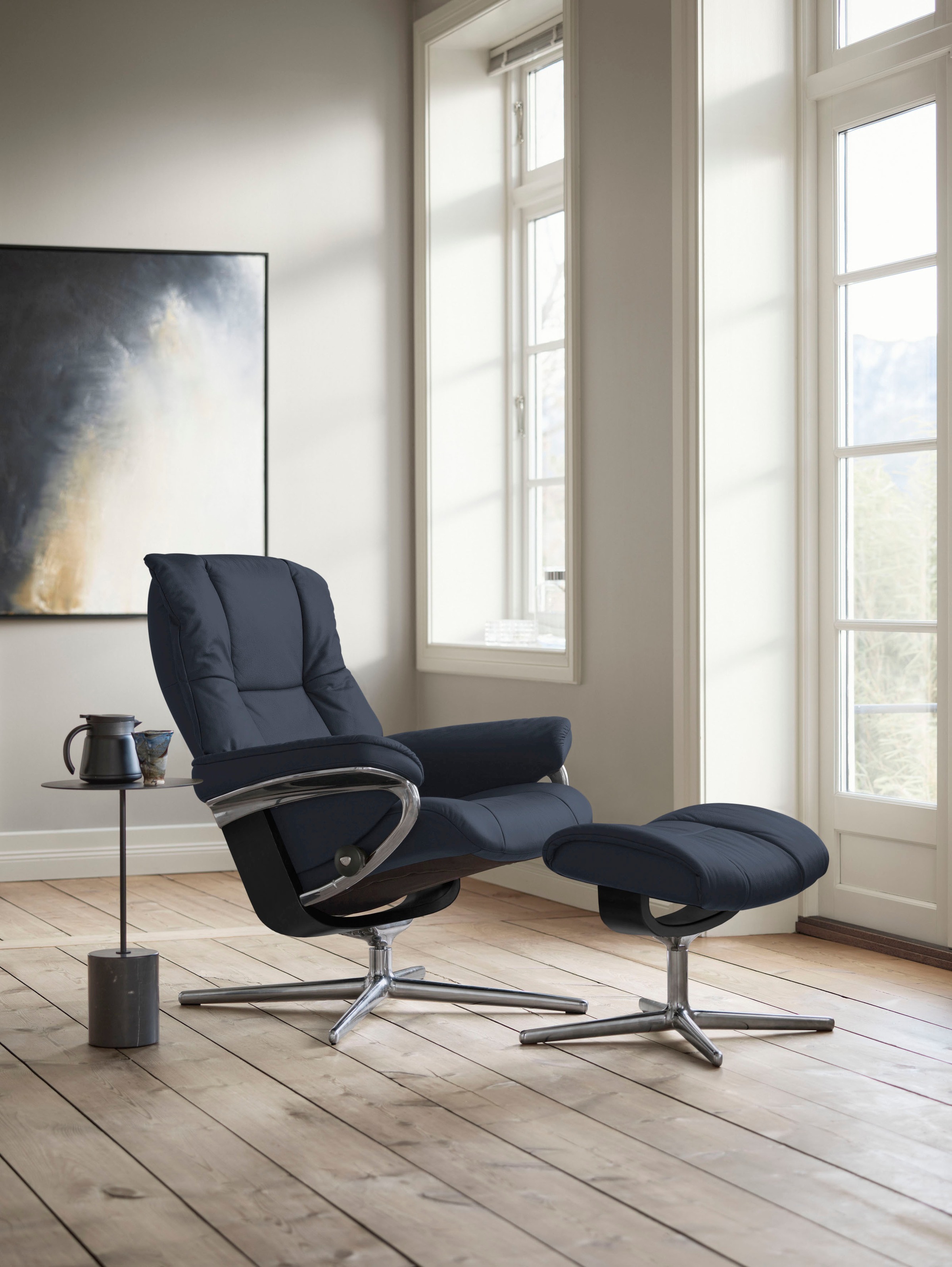 Stressless® Relaxsessel »Mayfair«, mit Cross Base, Größe S, M & L, Holzakzent Schwarz