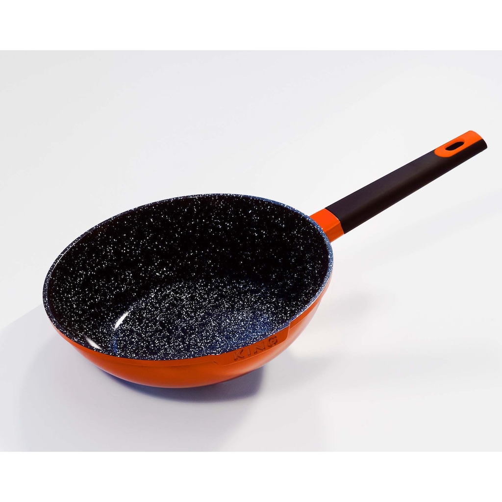 KING Wok »Shine Orange«, Aluminiumguss, (1 tlg.)