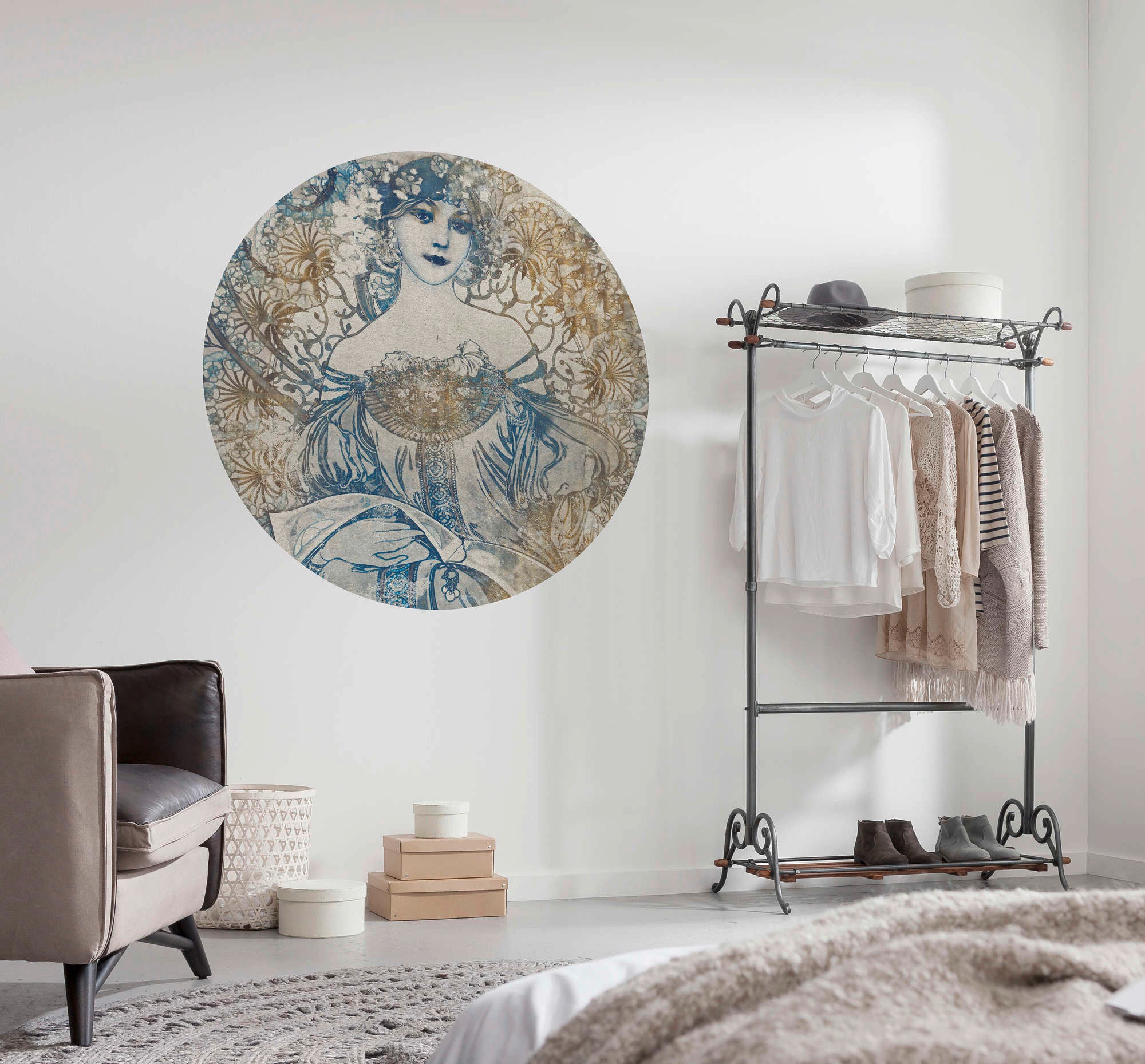 Komar Vliestapete »Vlies selbstklebend - Goddess - Größe 125 x 125 cm«, bedruckt, Wohnzimmer, Schlafzimmer