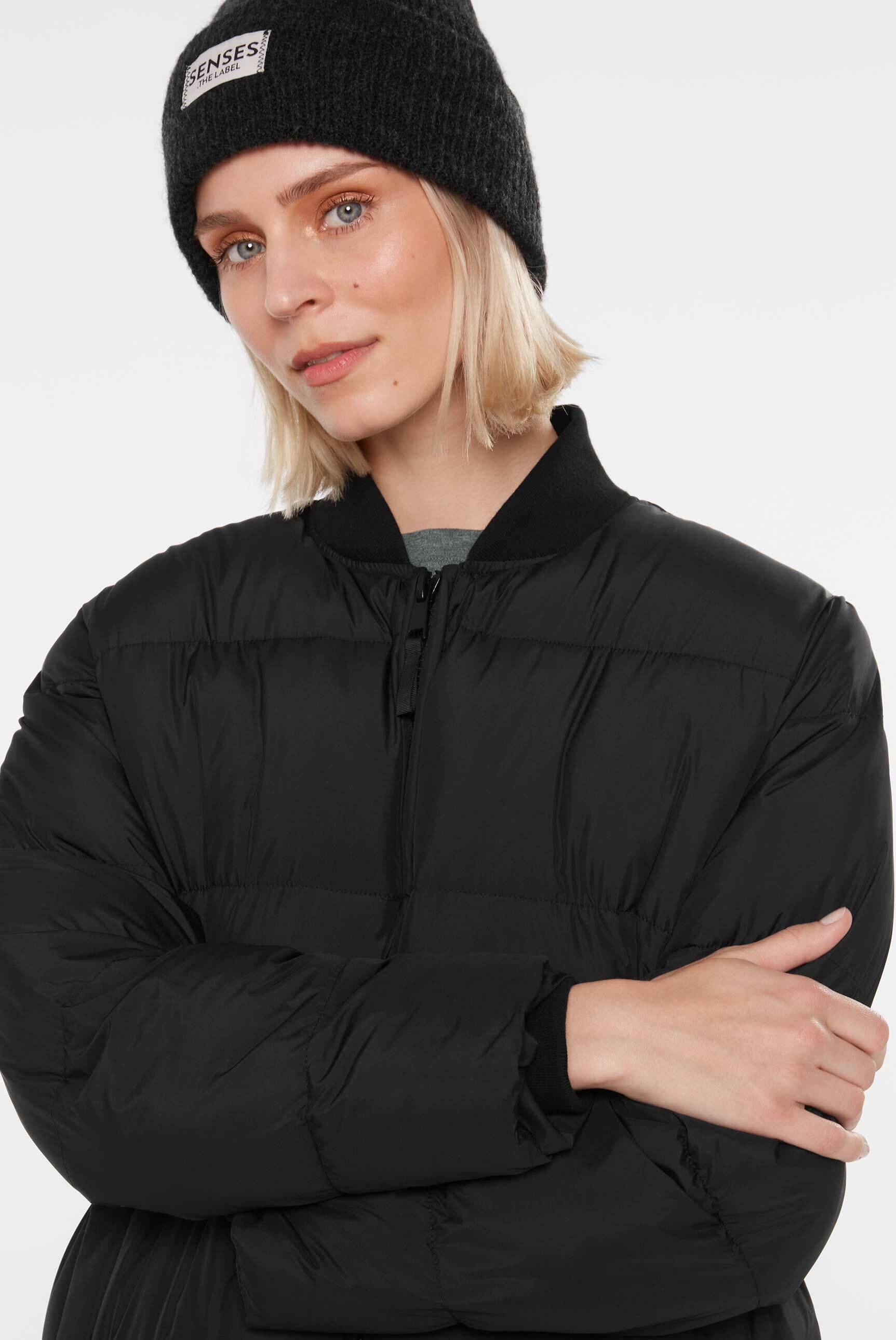 SENSES.THE LABEL Langjacke ohne Kapuze mit Zwei-Wege-Reißverschluss