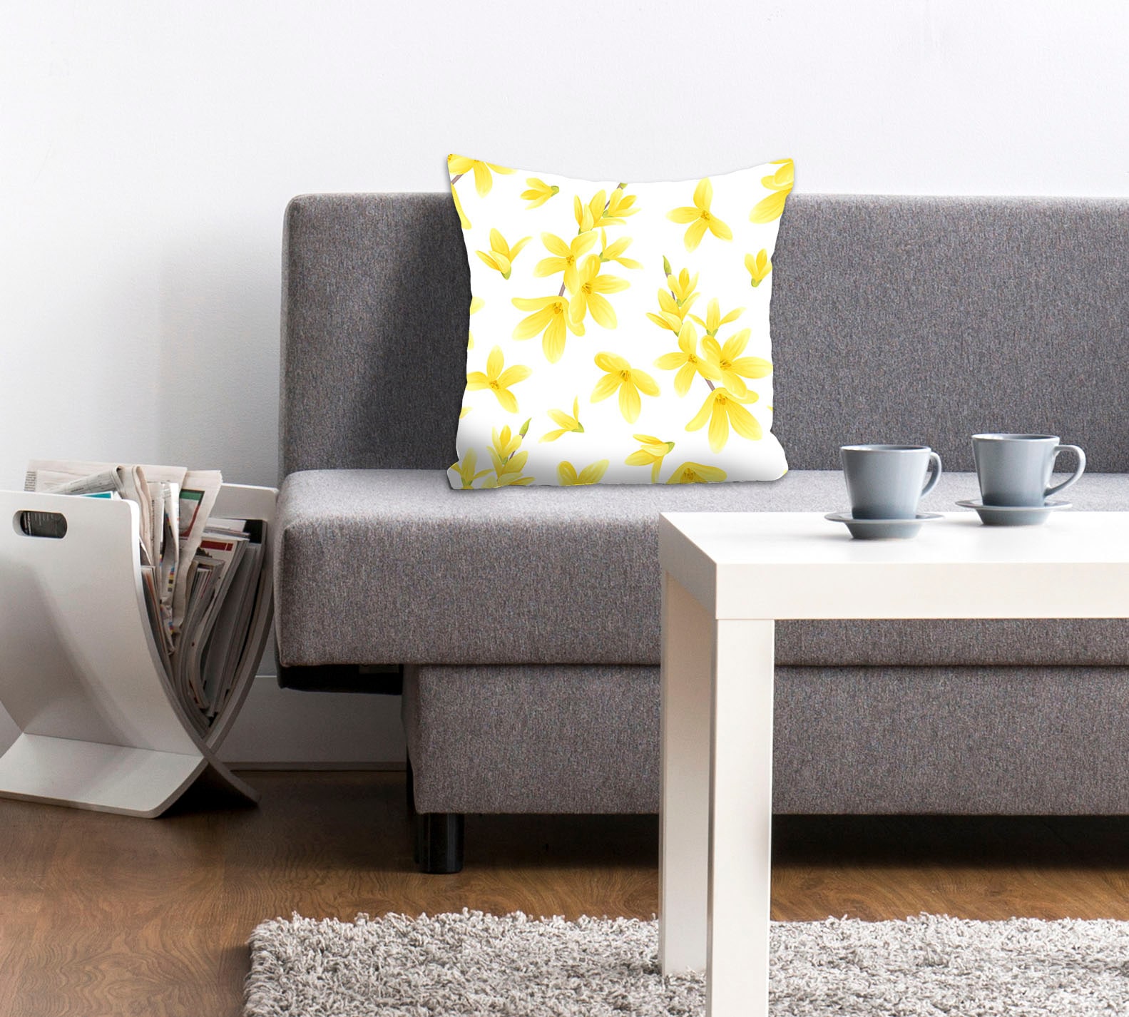queence Dekokissen "Asiatic Lily" mit gelben Blumen günstig online kaufen