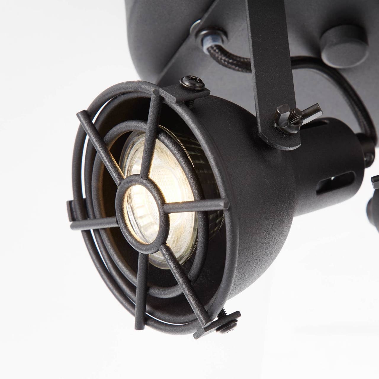 Brilliant Deckenstrahler »Jesper«, 2 flammig, Leuchtmittel GU10 | LED wechselbar, LED Spotrondell 2flg schwarz korund