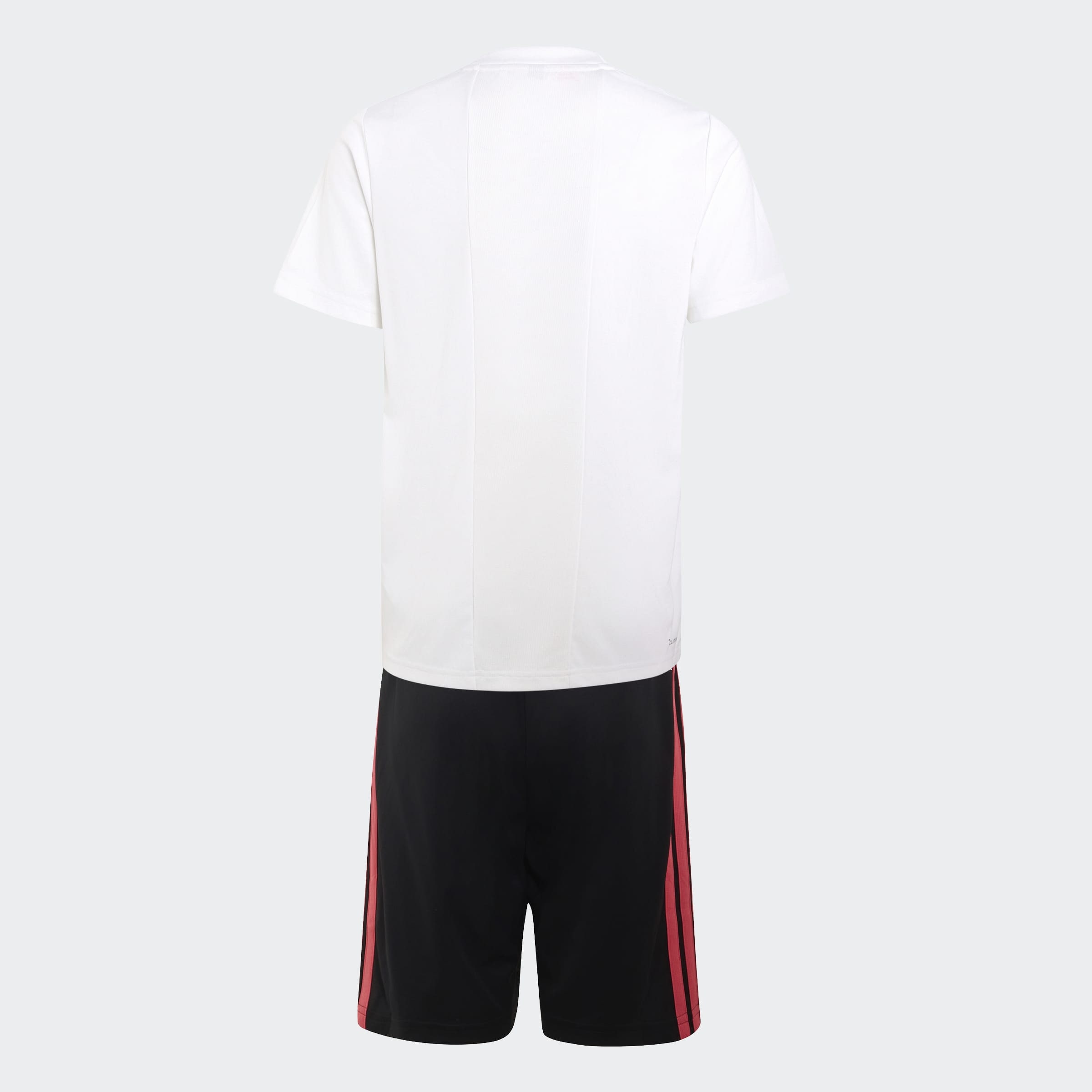 adidas Sportswear Trainingsanzug »TRAIN ESSENTIALS 3-STREIFEN KIDS -SET« 2 zweiteiliges Set, sportlicher Stil, Shirt und Shorts/kurze Hose