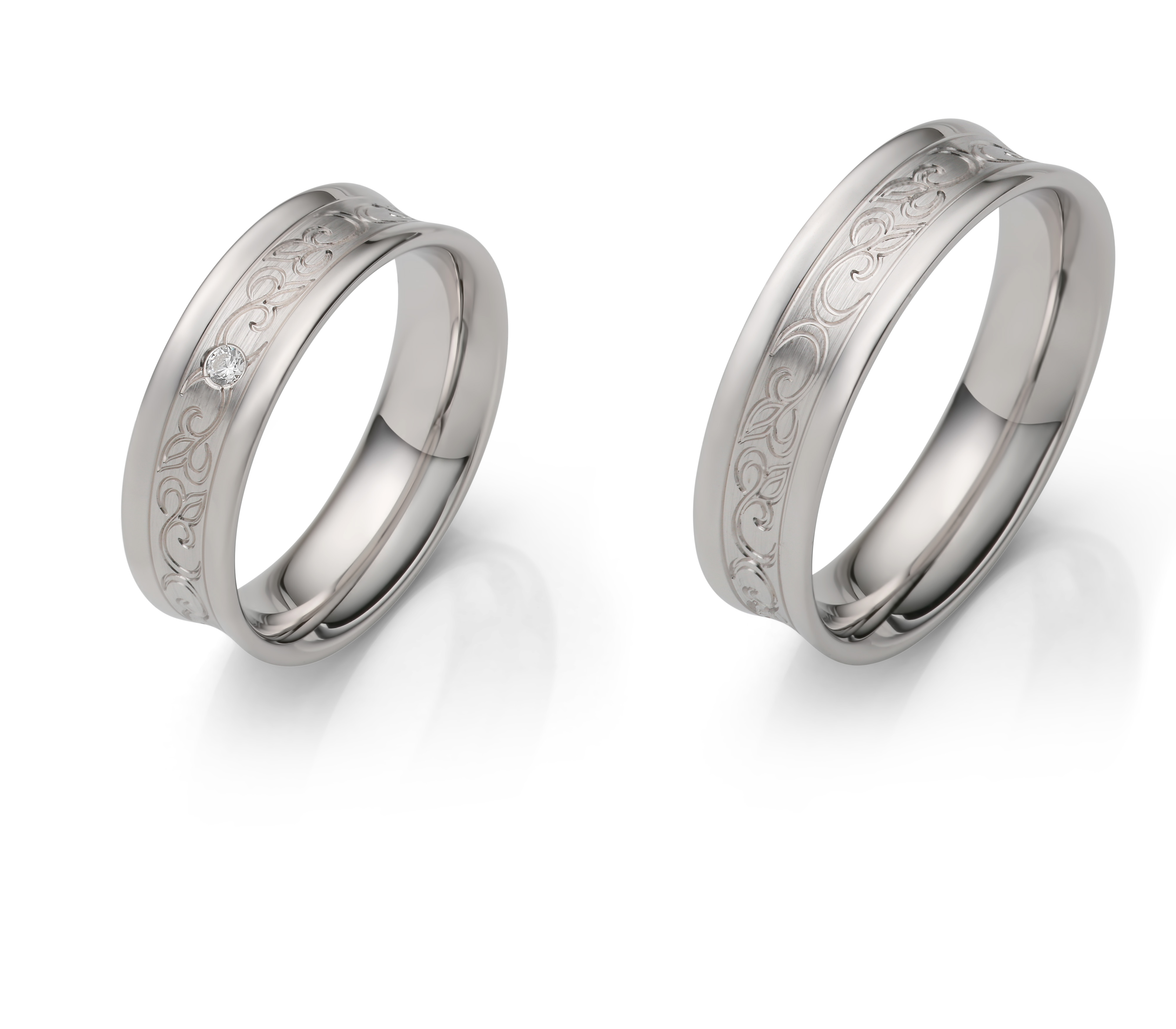 Firetti Trauring Women Wedding Ring Silver 53