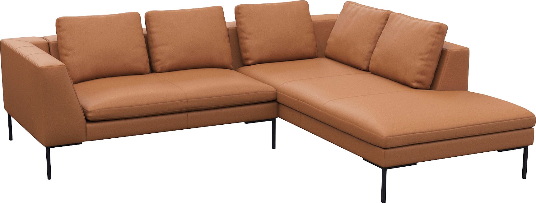 FLEXLUX Ecksofa "Loano, superbequemer Sitzkomfort durch Kaltschaum im Sitz, günstig online kaufen