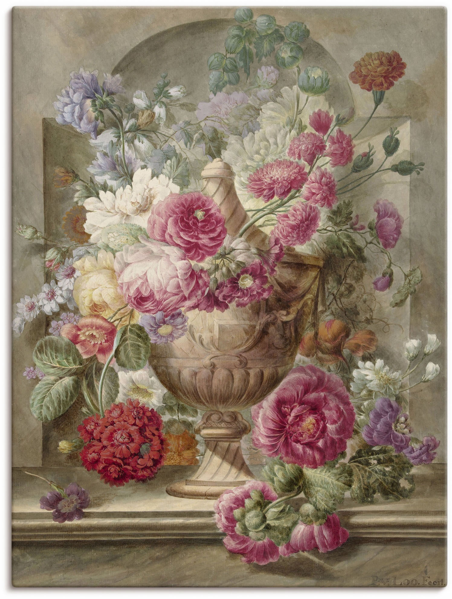 Artland Wandbild »Vase mit (1 oder Blumen.«, Wandaufkleber als | St.), Größen Leinwandbild, in Arrangements, Poster versch. Alubild, BAUR kaufen