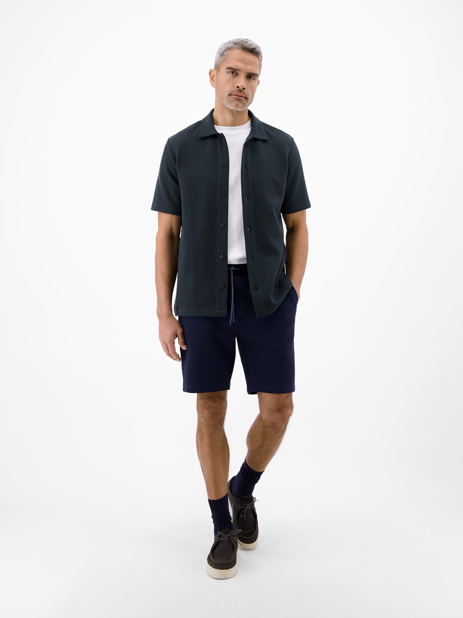 LERROS Poloshirt »Poloshirt mit durchgehender Knopfleiste, unifarben«