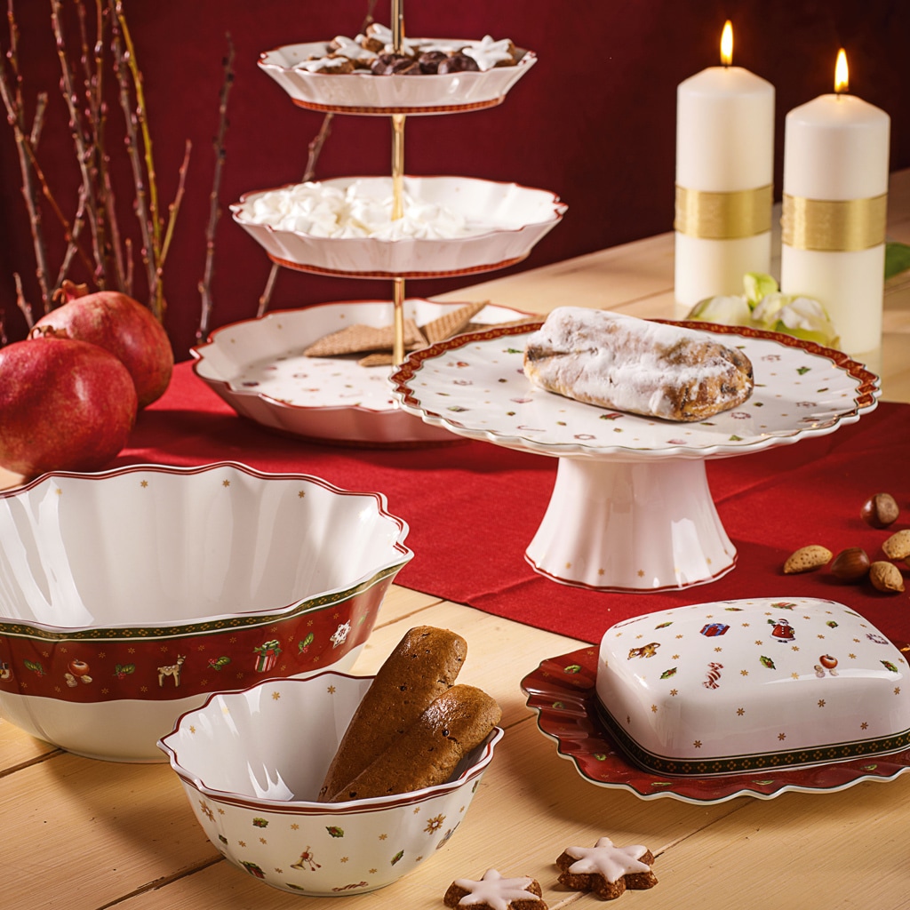 Villeroy & Boch Servierplatte »Kuchenplatte auf Fuß Toy's Delight ø 21 cm bunt«