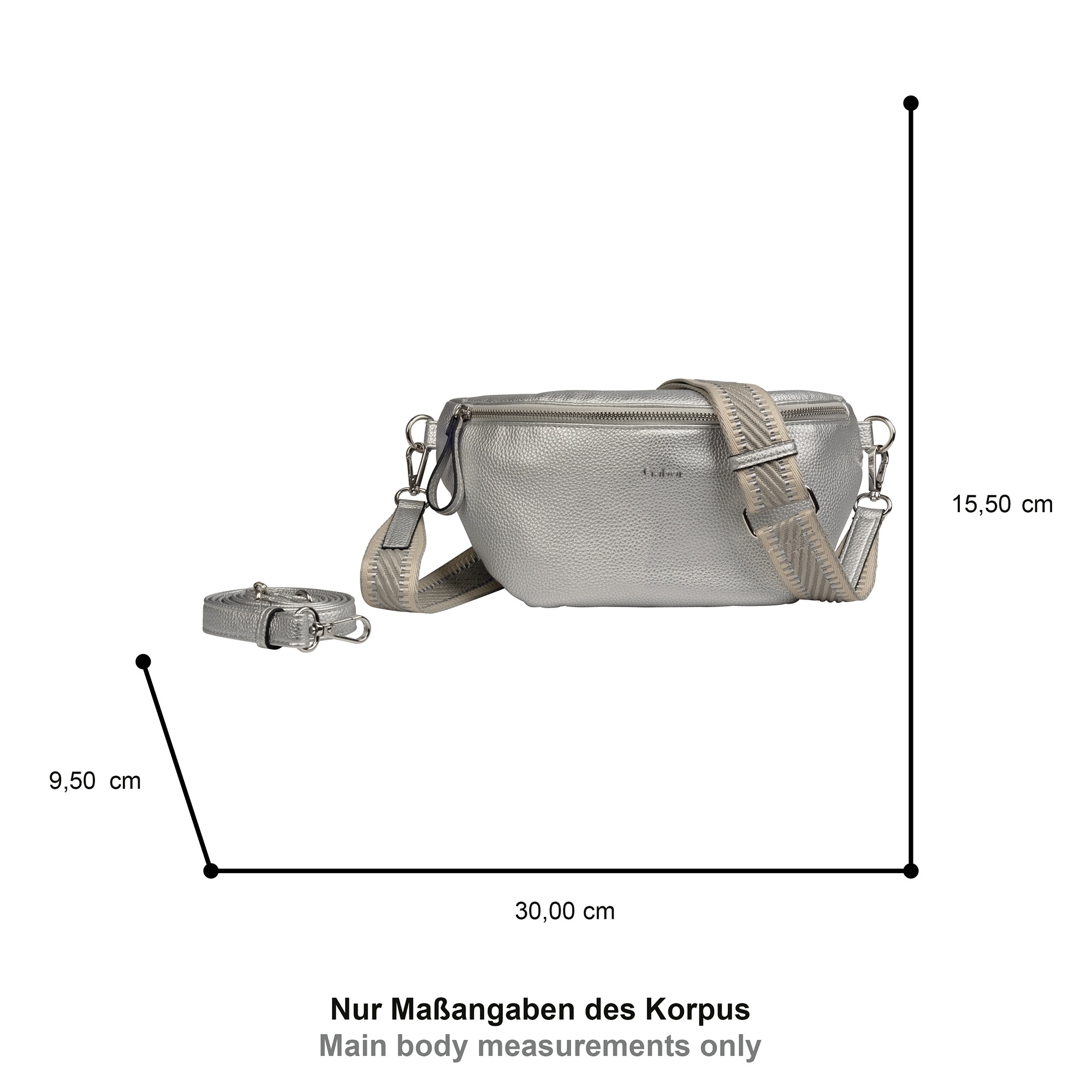 Gabor Bauchtasche "Silena" hochwertig gewebte Gurtband und ein filigranes L günstig online kaufen