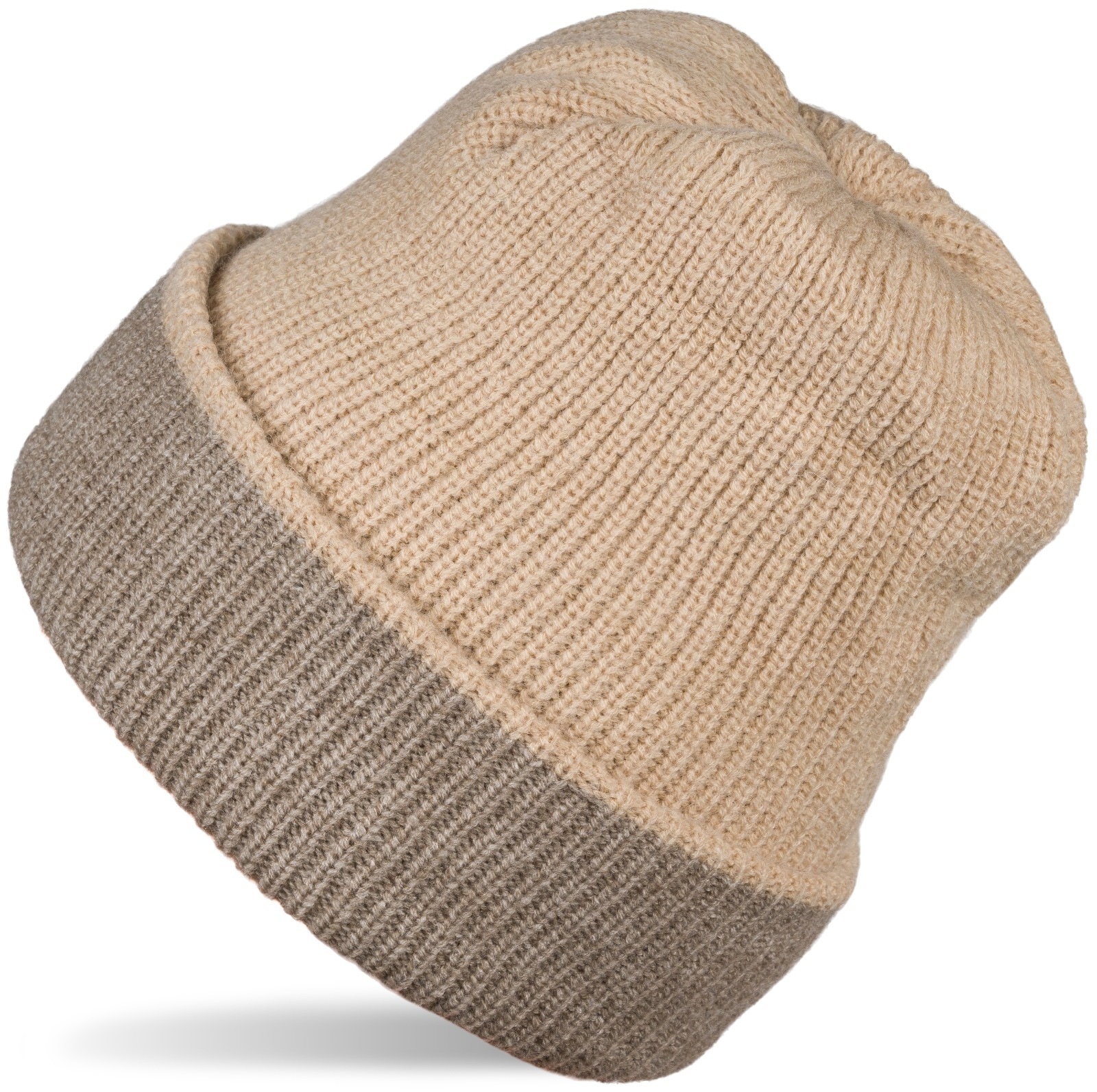 styleBREAKER Strickmütze "Wende Feinstrick Beanie doppelt gestrickt" 1 Stk.
