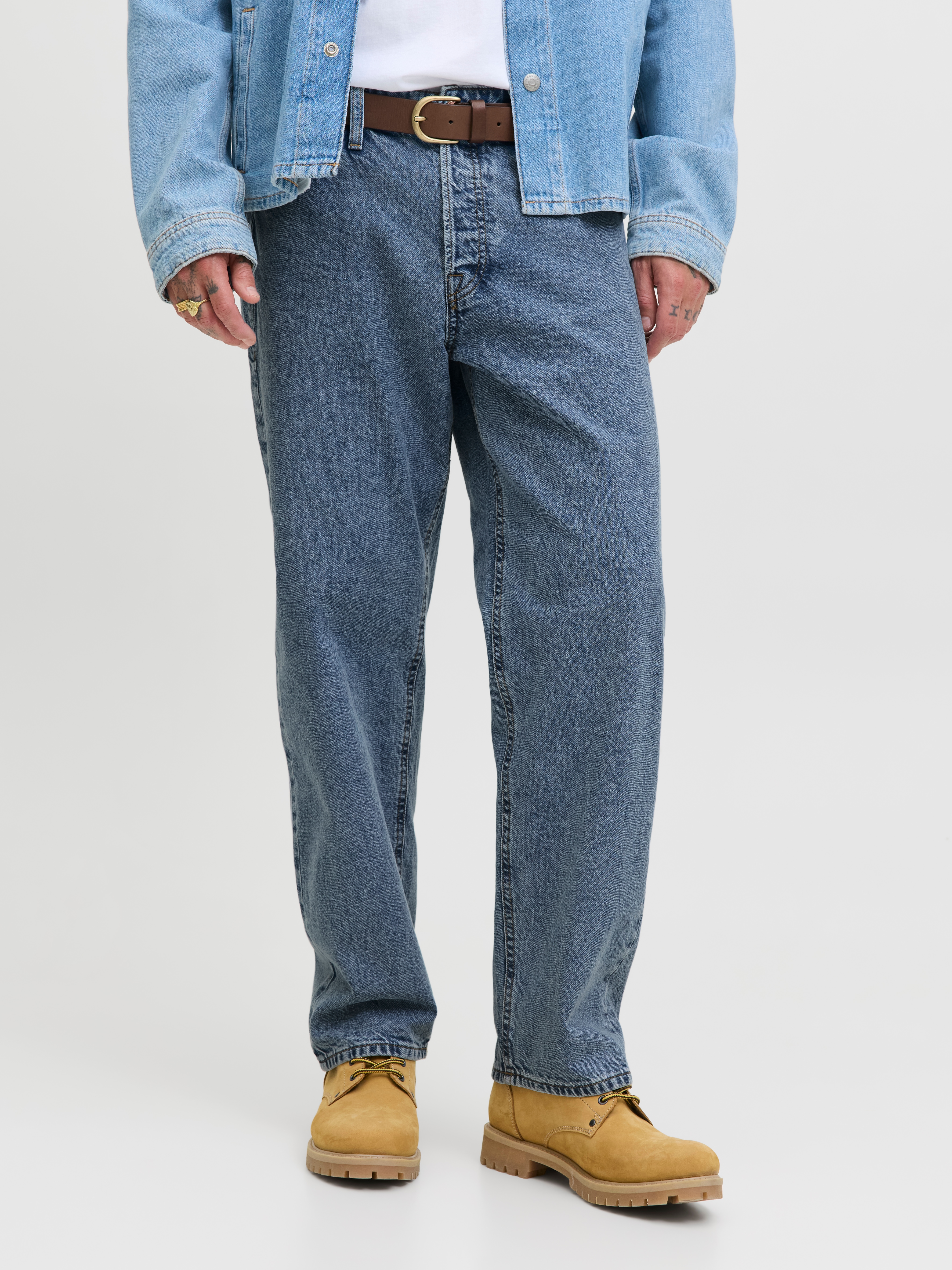 Jack & Jones Relax-fit-Jeans "JJIEDDIE mit hoher Taille und lockerer Passform" Baumwolle, relaxed fit