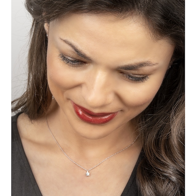 Weißgold«, Brillant | verstellbarer Halskette BAUR ONE - mit aus Anhänger »0.3 ELEMENT 585 kaufen Damen Kette Set ct für Diamant Schmuckset Anhänger mit