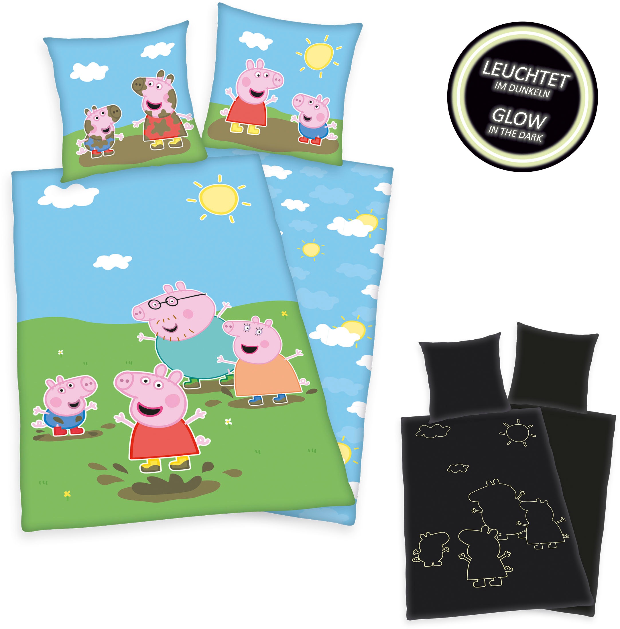 Peppa Pig Kinderbettwäsche "Peppa Pig", mit tollem Peppa Pig Motiv