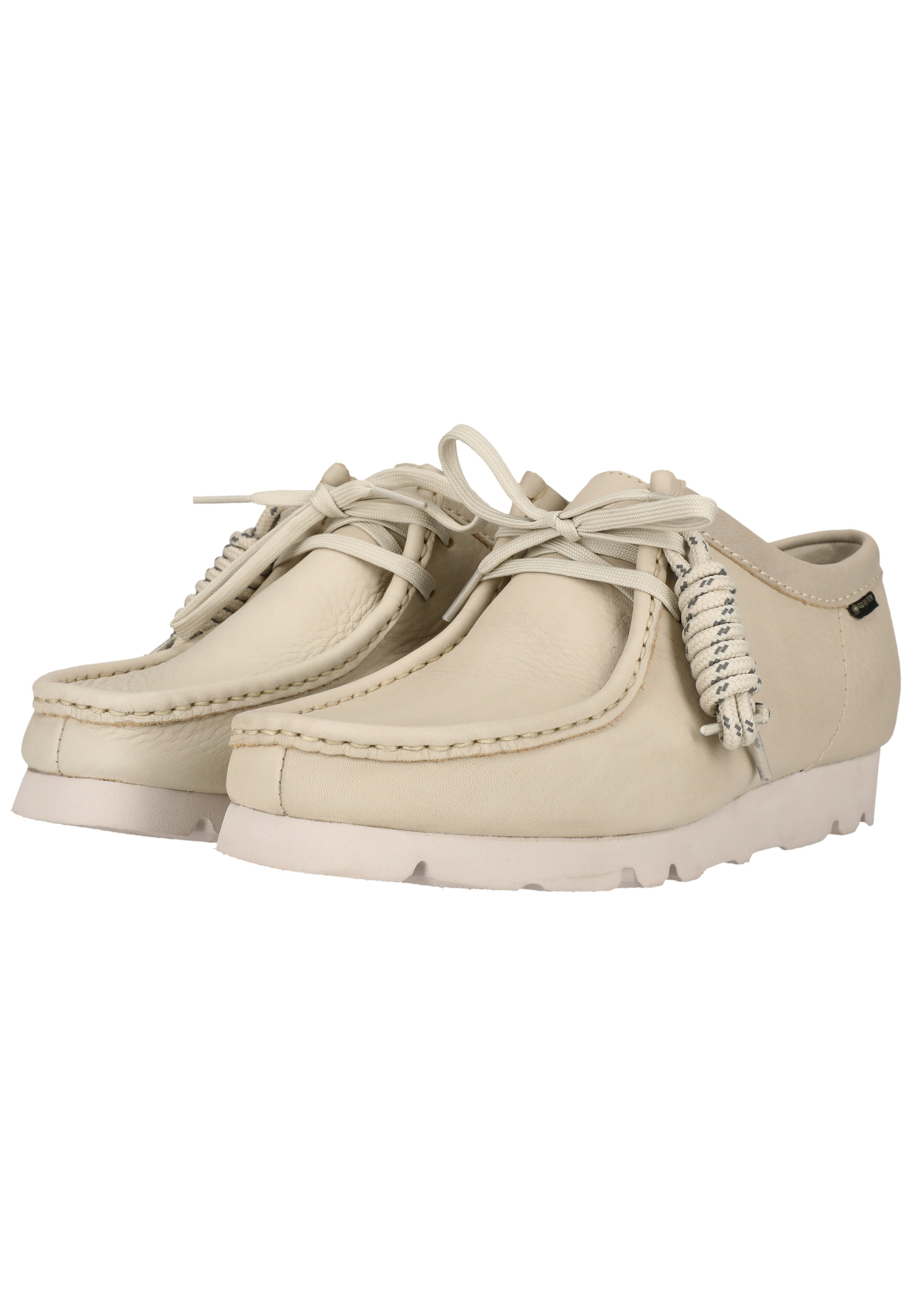 Schnürschuh CLARKS "Wallabee GTX", Damen, Gr. 42, beige, Leder, Schuhe Schnürschuh, im klassischen Design 3