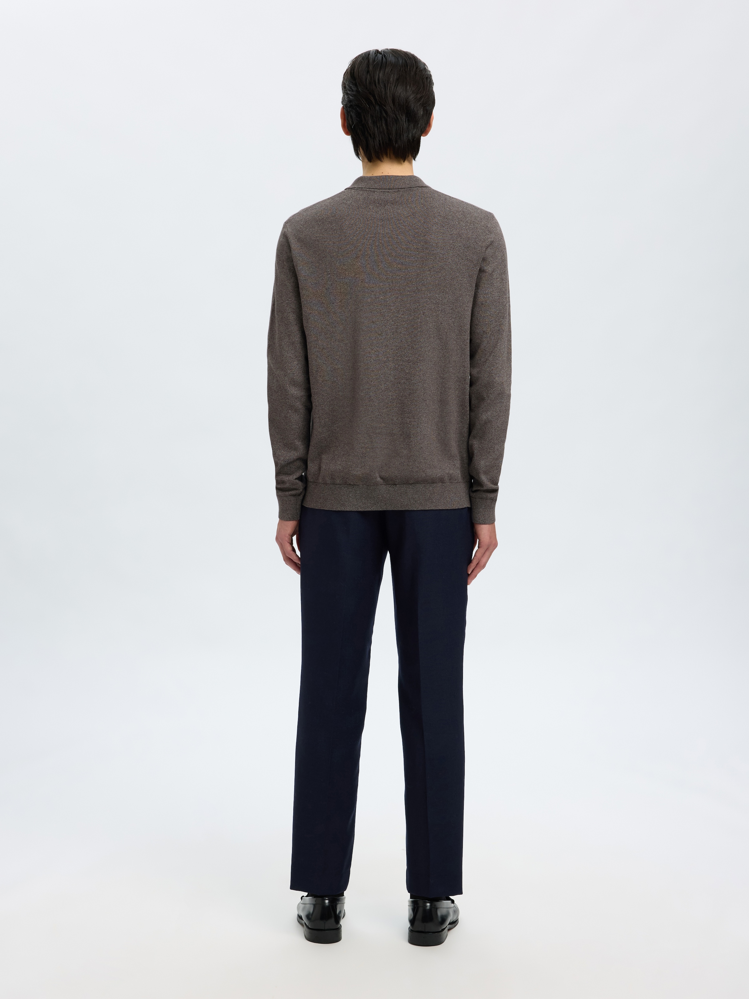 SELECTED HOMME Polokragenpullover »SLHBERG LS HALF ZIP POLO NOOS«