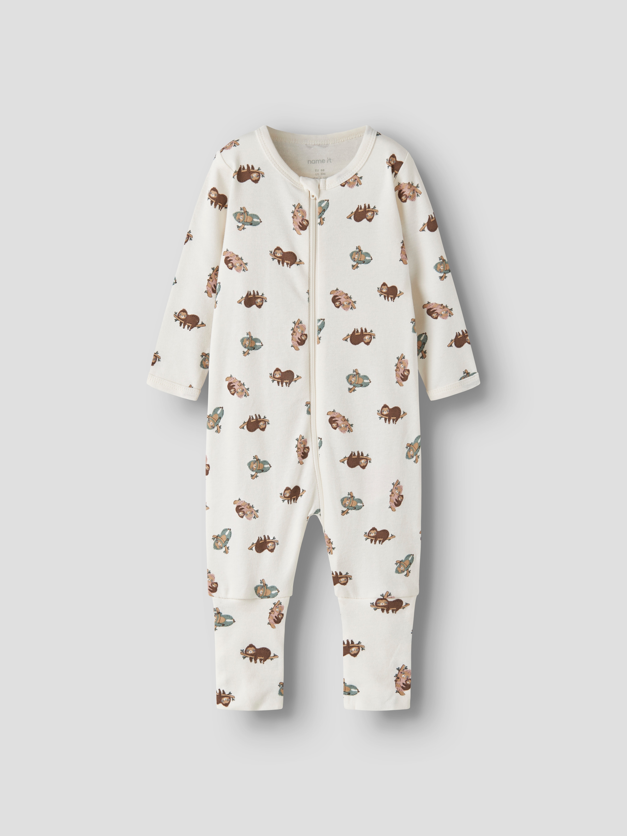 Name It Schlafoverall »NBNNIGHTSUIT 2P ZIP FF SLOTH NOOS« Packung, 2 Baumwolle