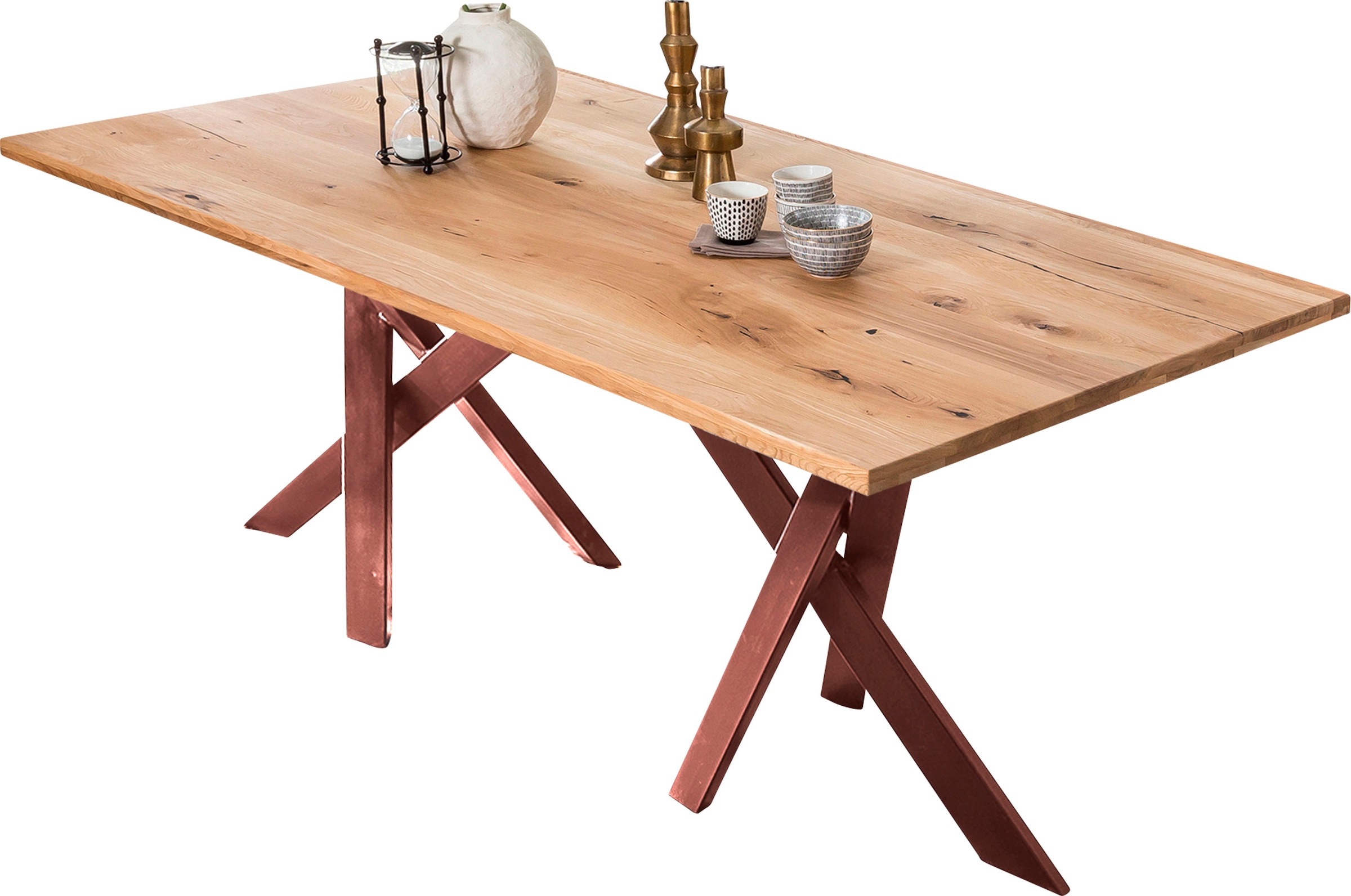 SIT Esstisch, Design-Gestell im industriellen Antiklook