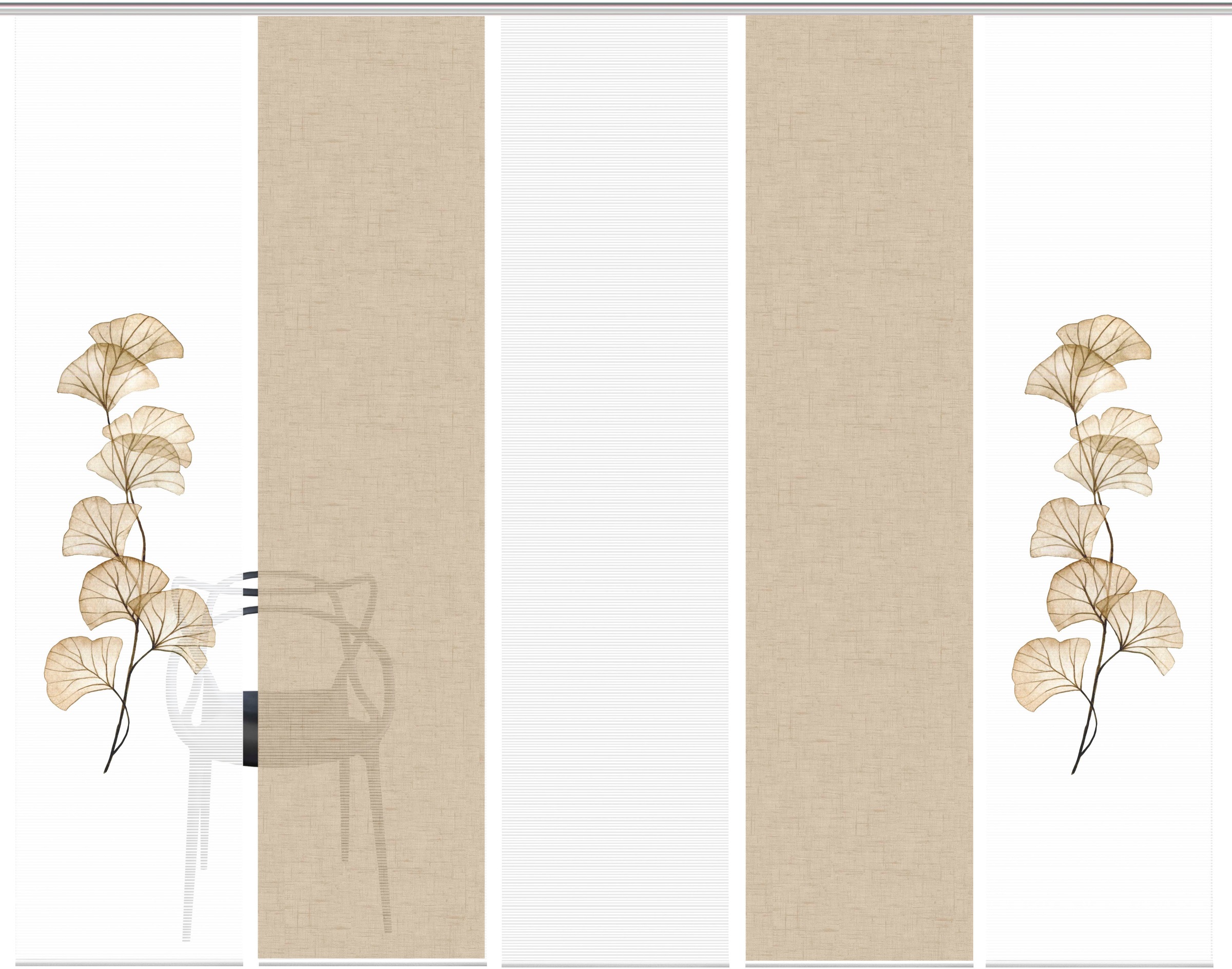 Vision S Schiebegardine »BERTO 5er SET« Paneelwagen 5 Stk. tlg. Schiebevorhang Digidruck 5er Set BERTO