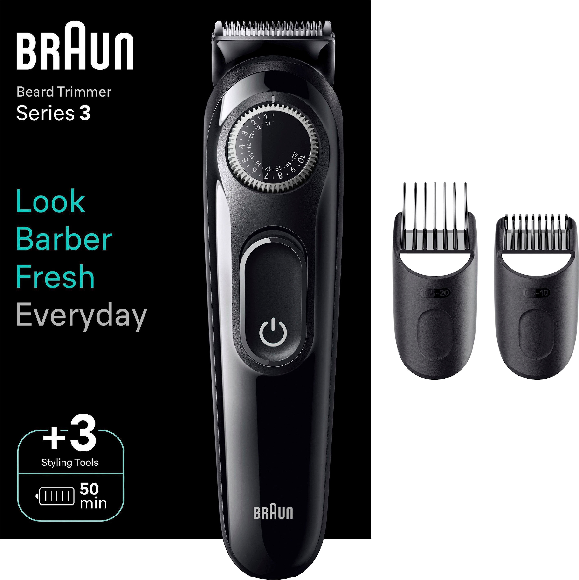 Braun | Haarschneider wiederaufladbar BT3410«, Rechnung auf Einstellungen, »Series BAUR 3 40