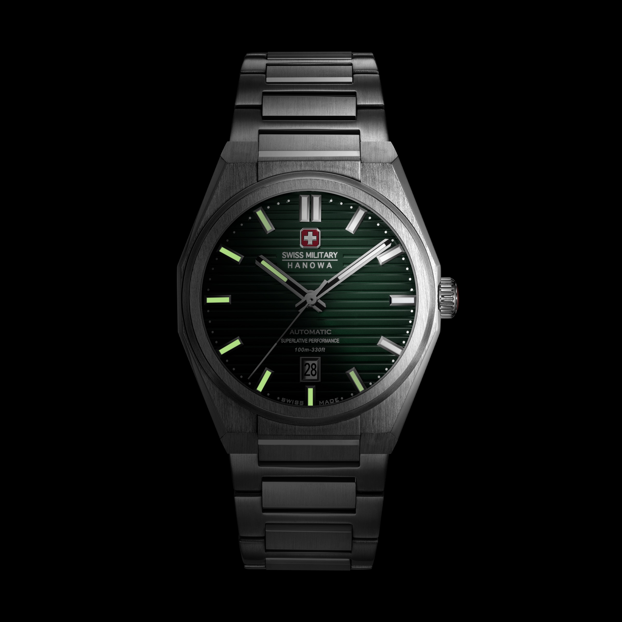 Swiss Military Hanowa Automatikuhr »Avalanche« Armbanduhr, Herrenuhr, Swiss Made, Mechanische Uhr, Edelstahlarmband