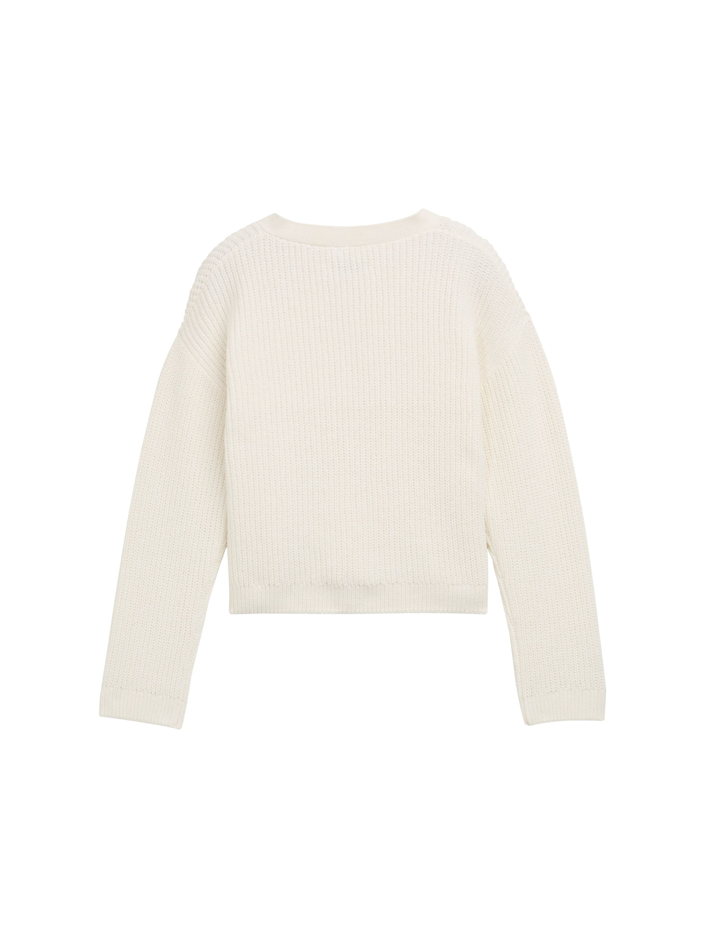 TOM TAILOR Strickjacke, mit V-Ausschnitt und Knopfleiste