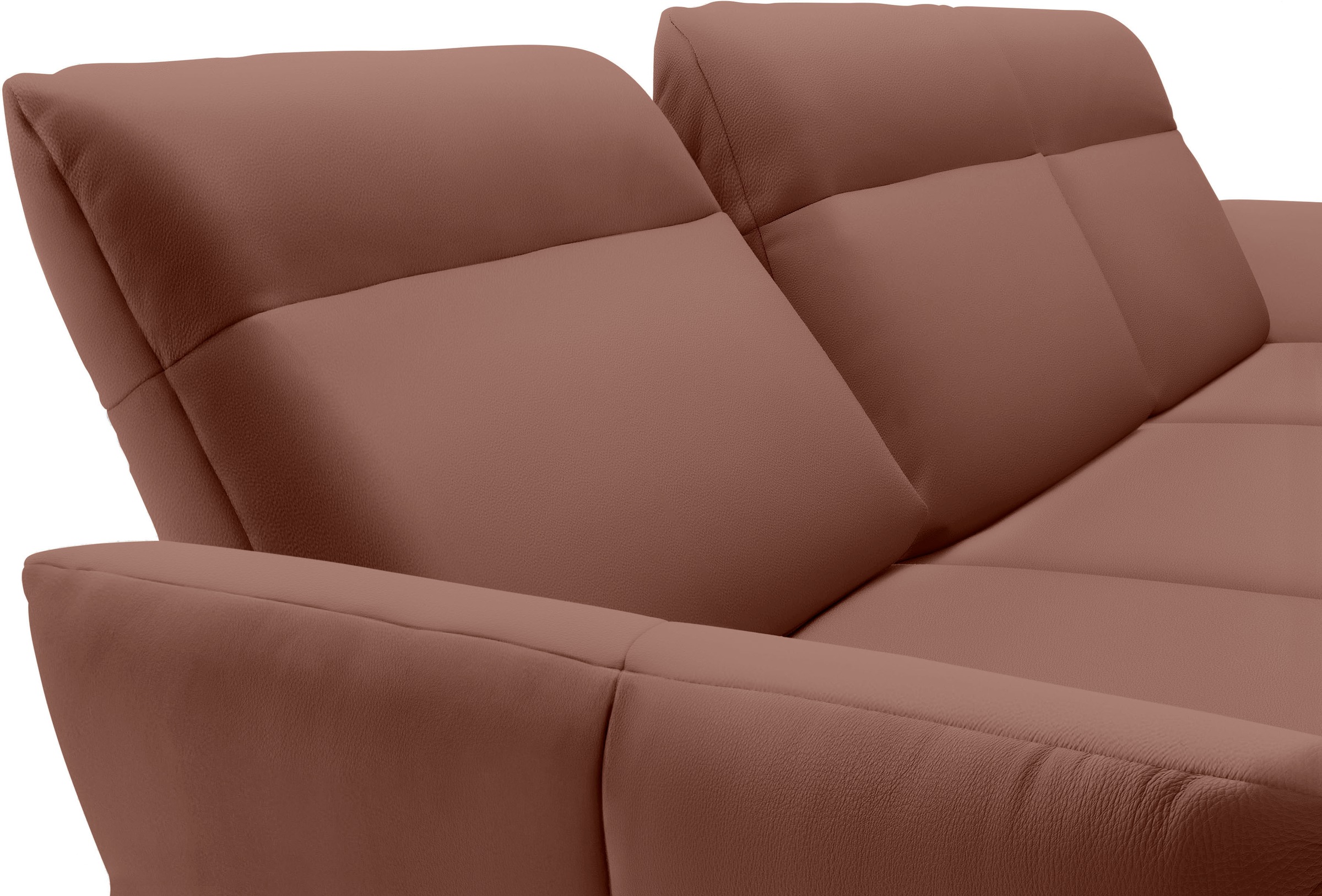 Creation BY ROLF BENZ Ecksofa »CR.460«, Sockel in Eiche, Winkelfüße in Umbragrau, Breite 318 cm
