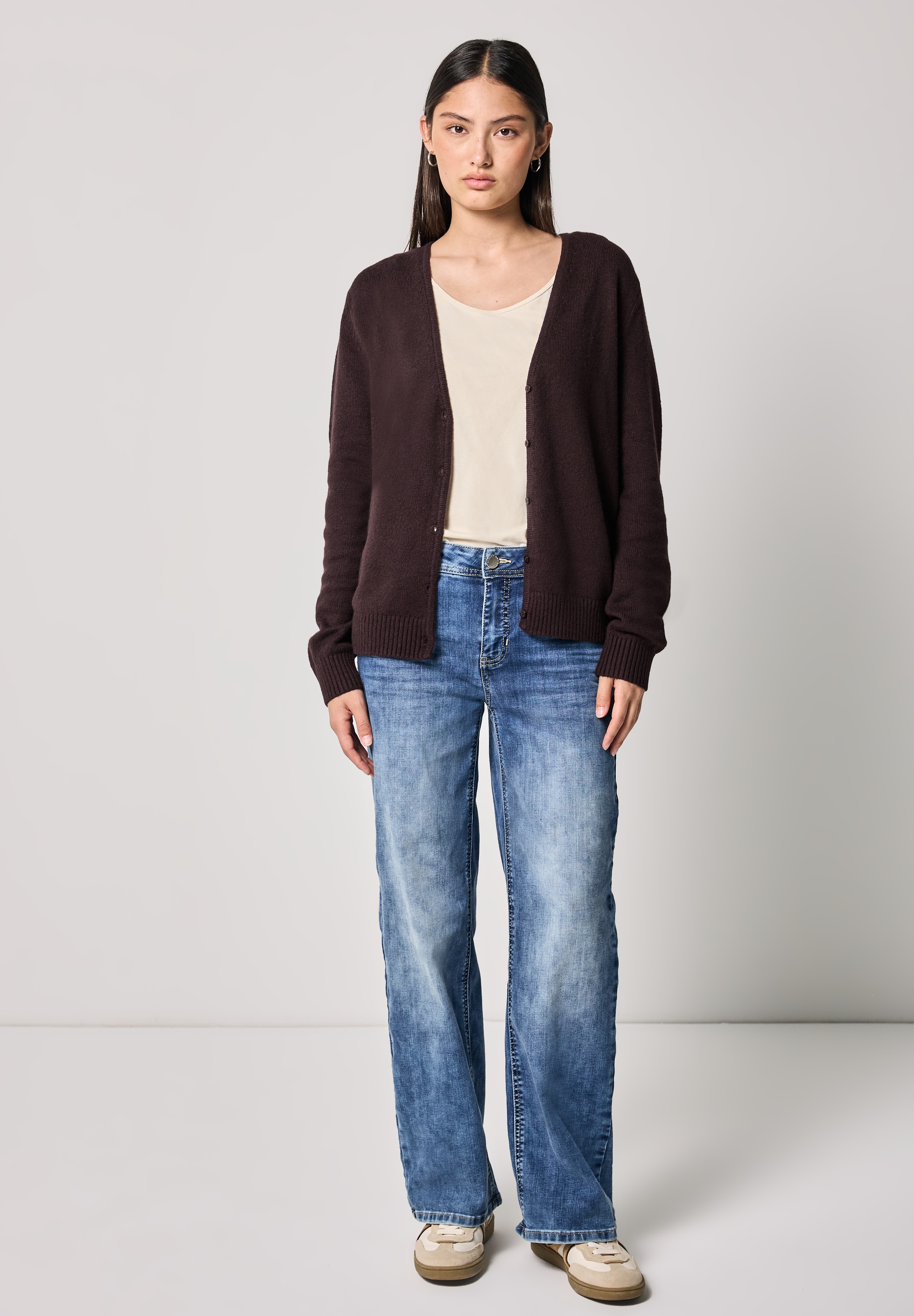 STREET ONE STUDIO Strickjacke, im soften Baumwoll-Mix