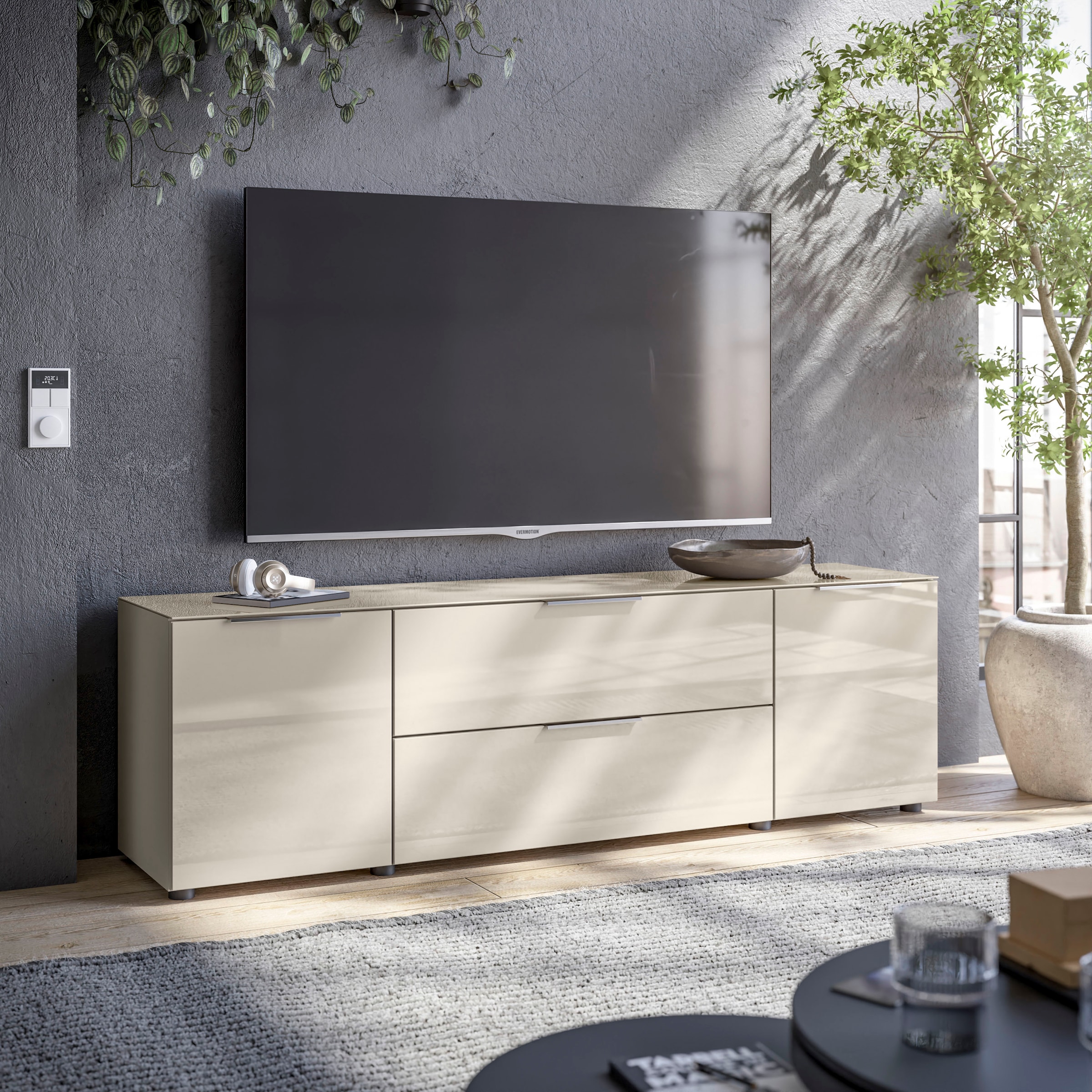 HBZ Lowboard "Santorin, BxHxT 180x99x40 cm", (1 St.), Breite 180cm, Softclo günstig online kaufen