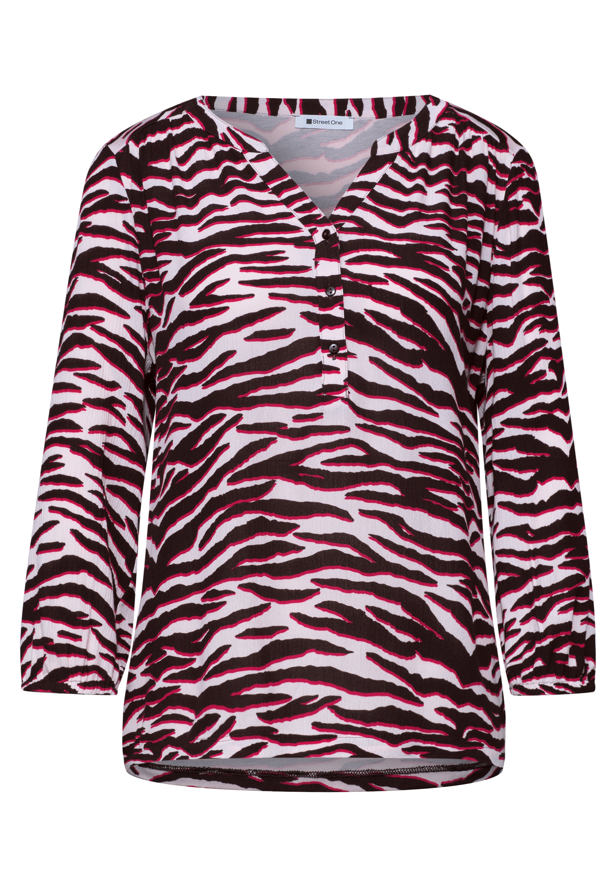 STREET ONE 3/4-Arm-Shirt mit Strukturmix