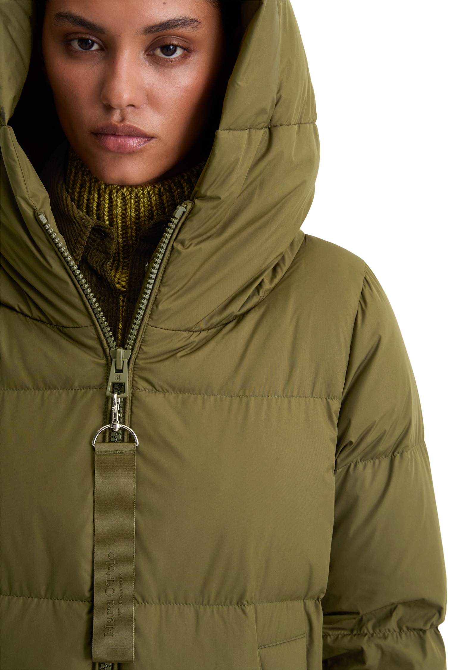 Thumbnail - Marc OPolo Daunenmantel am Saum mit seitlichen Zipper-Schlitzen