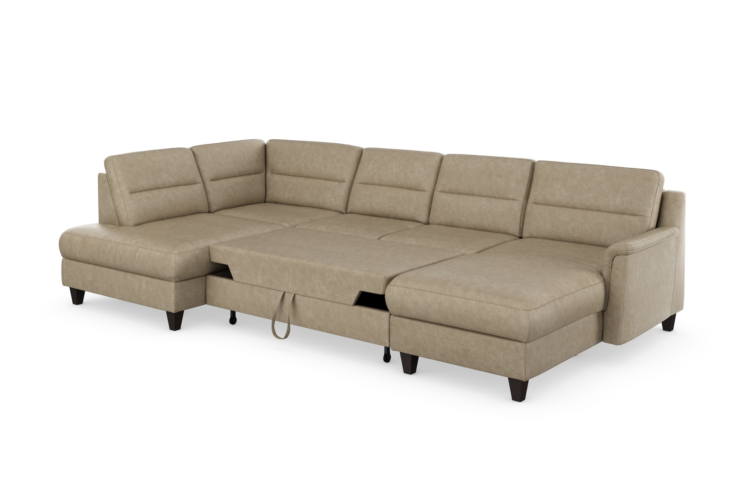 sit&more Wohnlandschaft »Farö U-Form«, inklusive Federkern, wahlweise mit Bettfunktion und Bettkasten