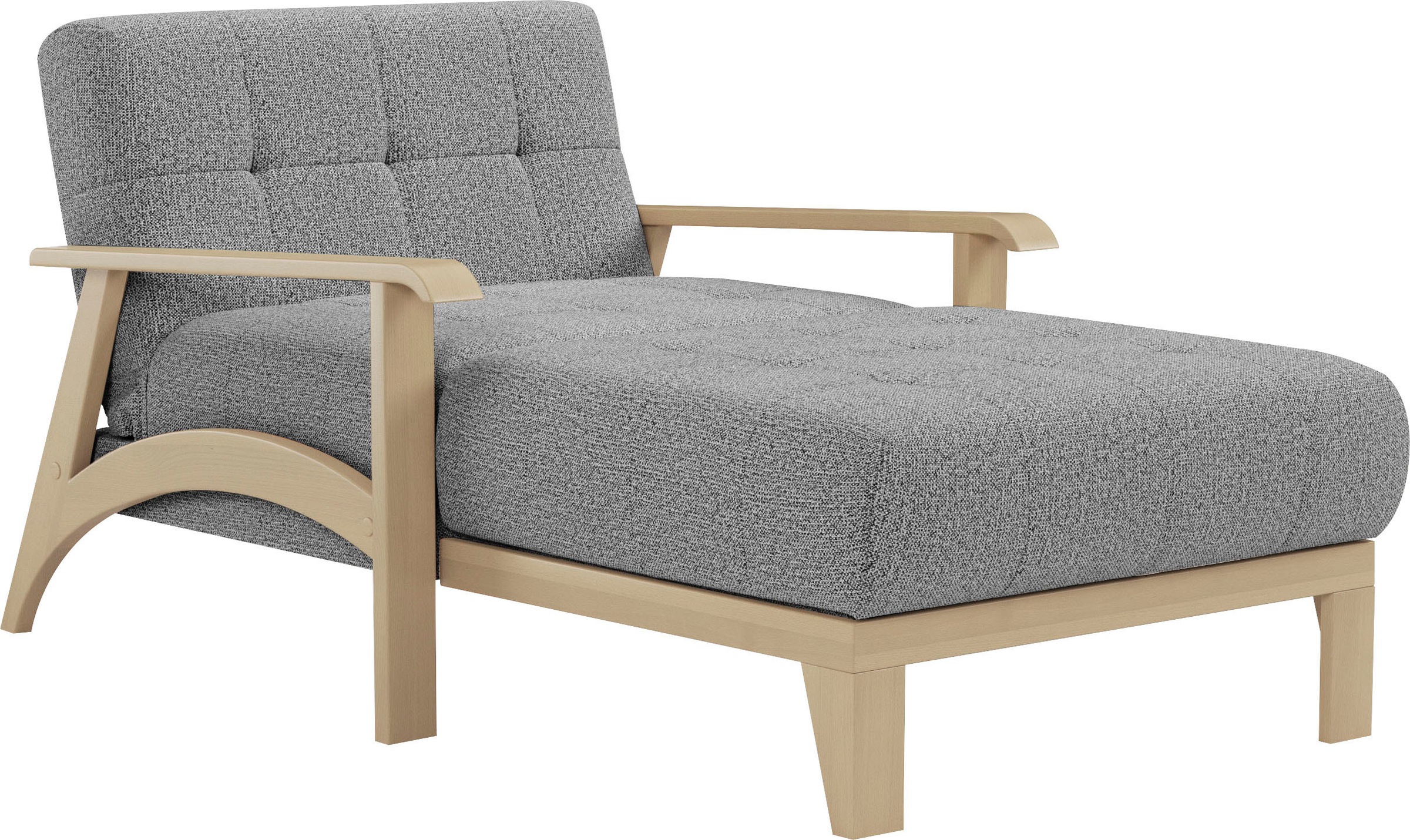 sit&more Recamiere »Billund«, Armlehnen aus Buchenholz in natur, verschiedene Bezüge und Farben