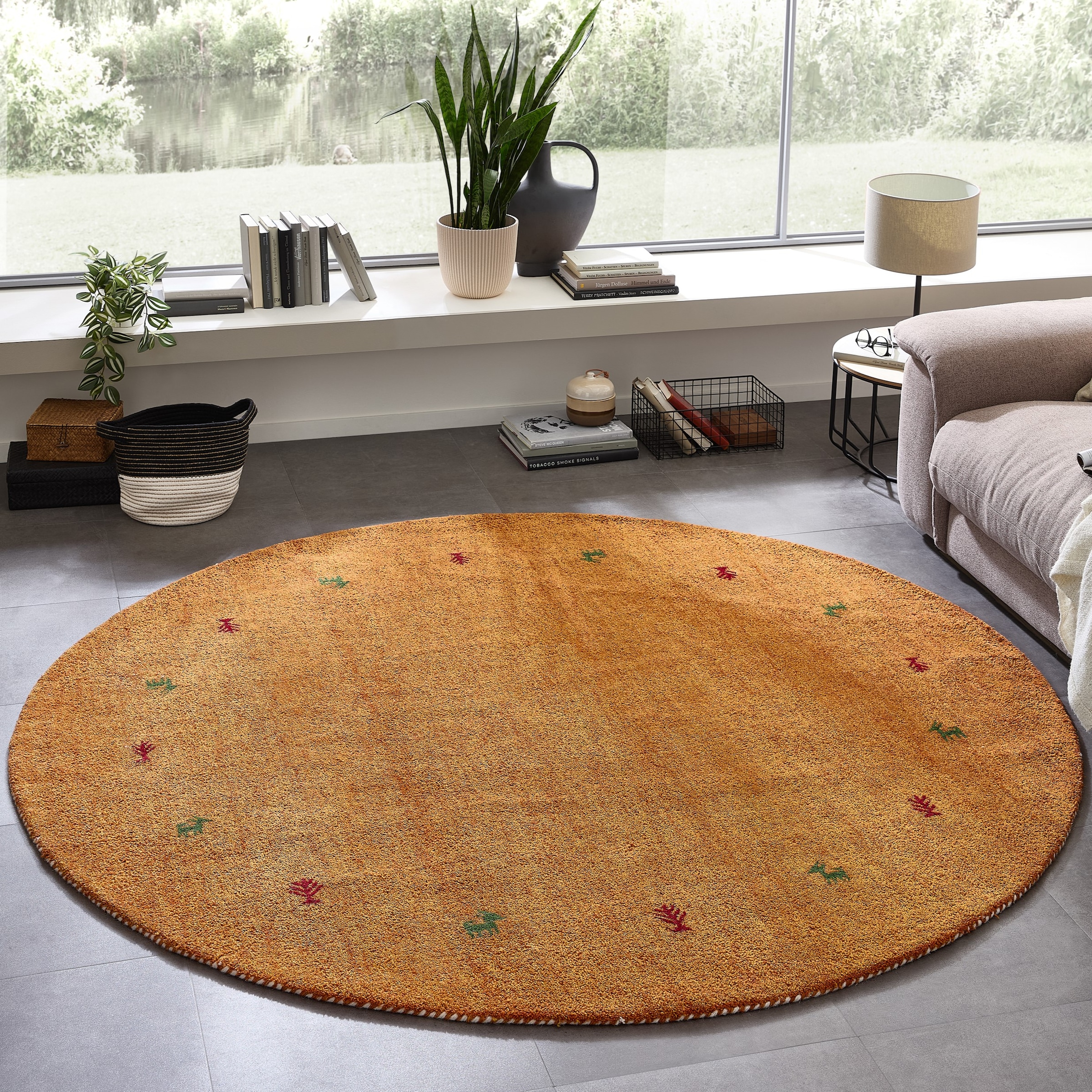 THEKO Wollteppich "Gabbeh Motiv, Handgefertigt, Teppich, Tiermotiv, reine W günstig online kaufen