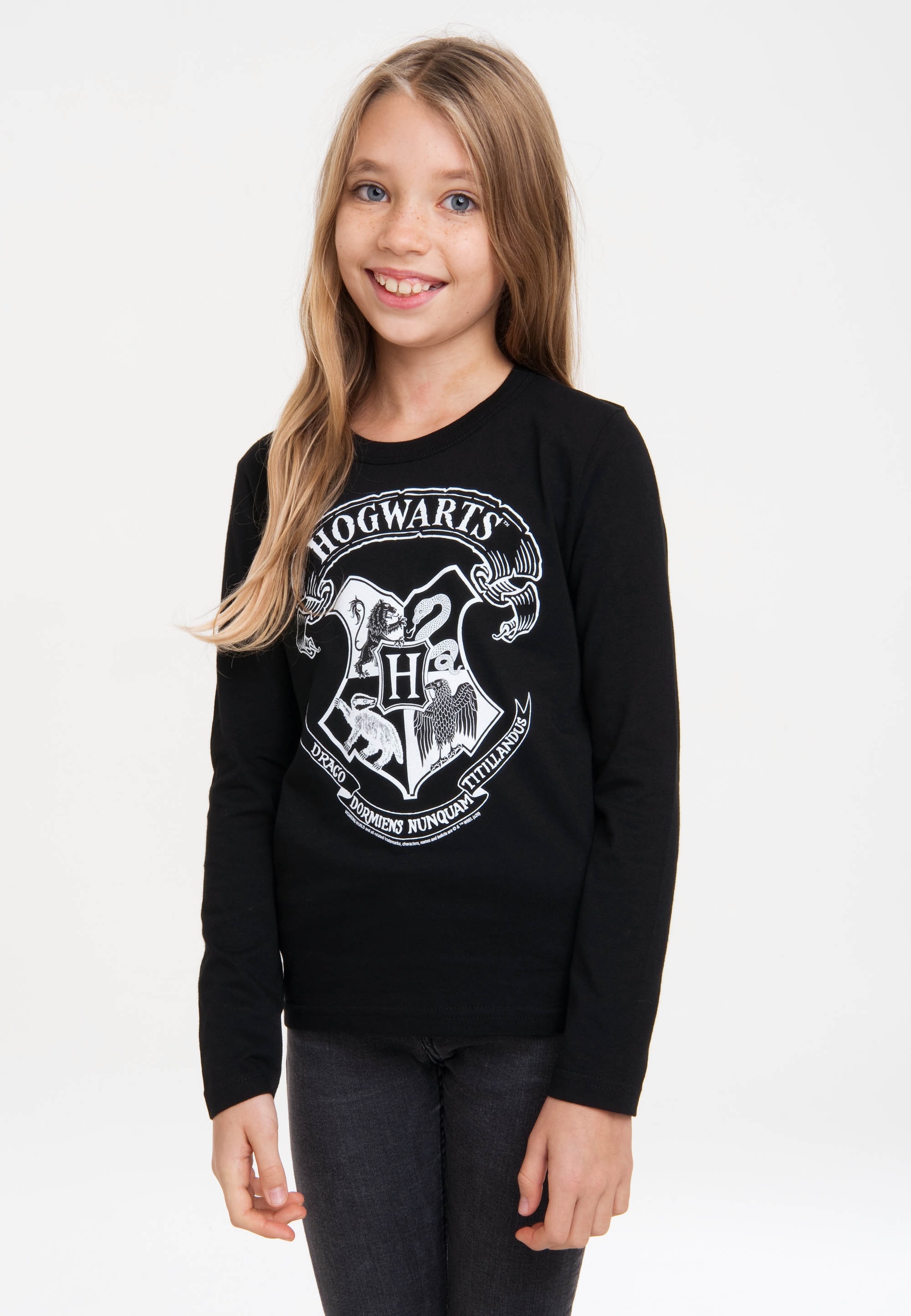 LOGOSHIRT Langarmshirt »Harry Potter Hogwarts«, Print