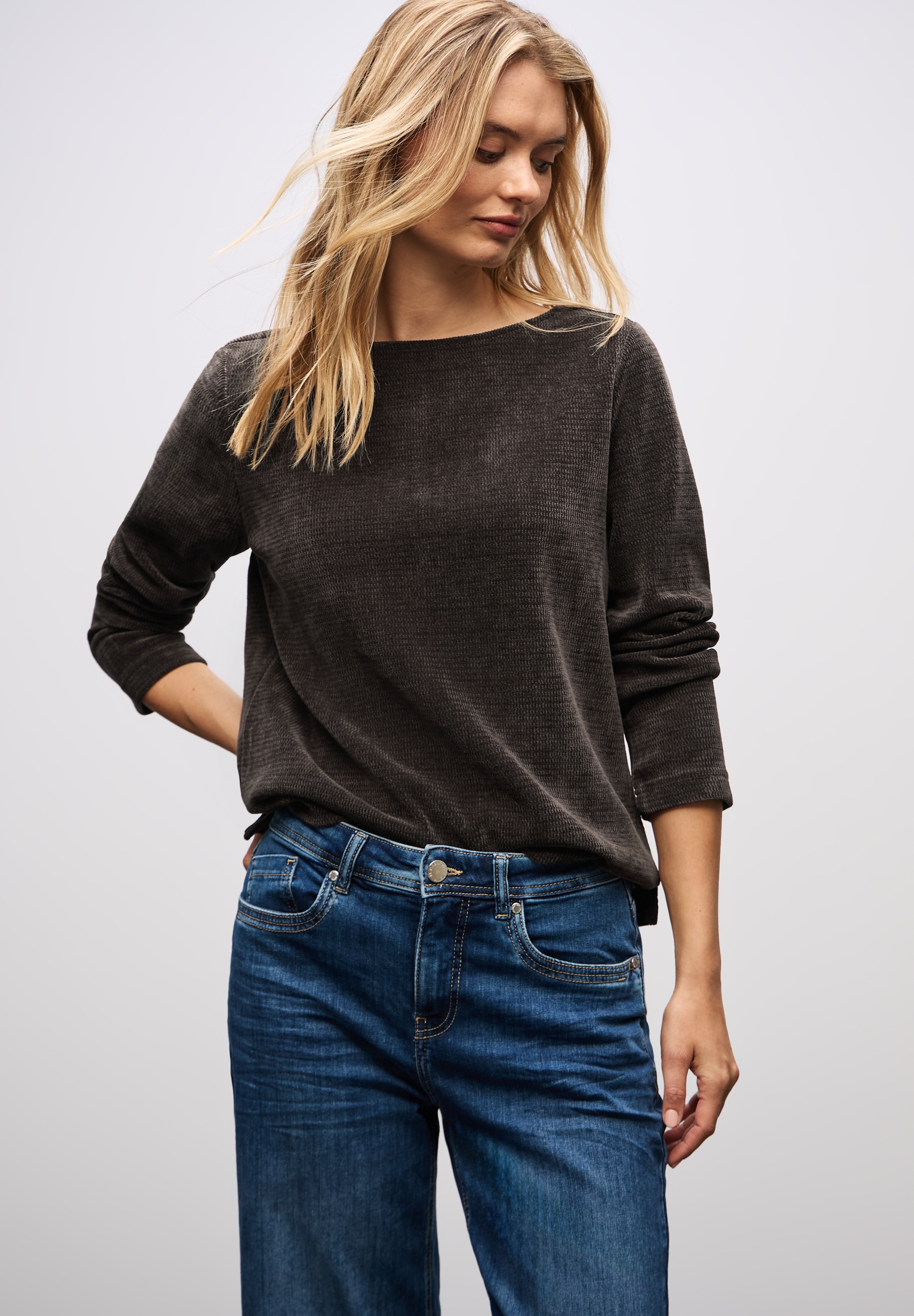 STREET ONE Langarmshirt mit U-Boot-Ausschnitt günstig online kaufen